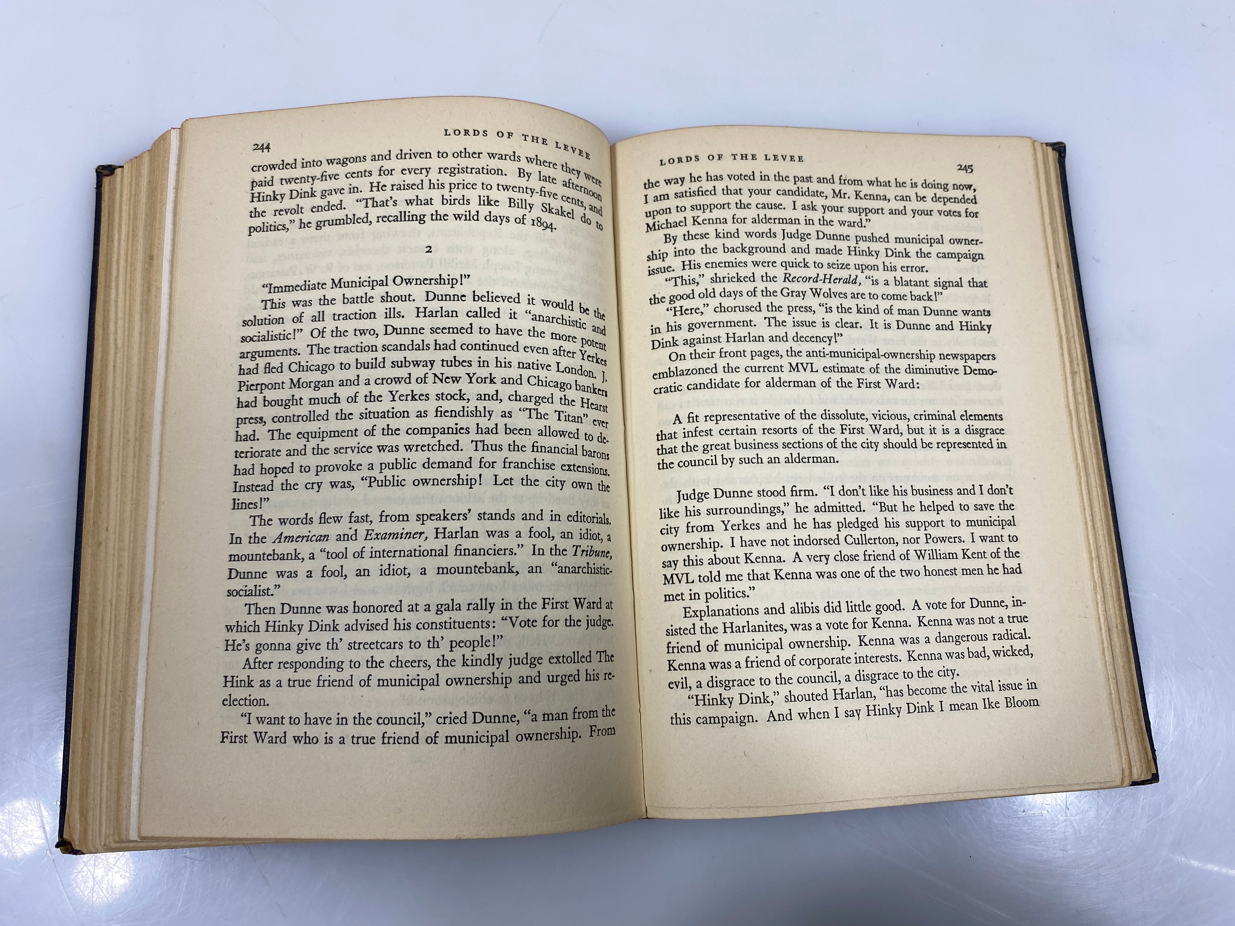 Lords of the Levee by Wendt/Kogan 1944 Garden City Publishing HC