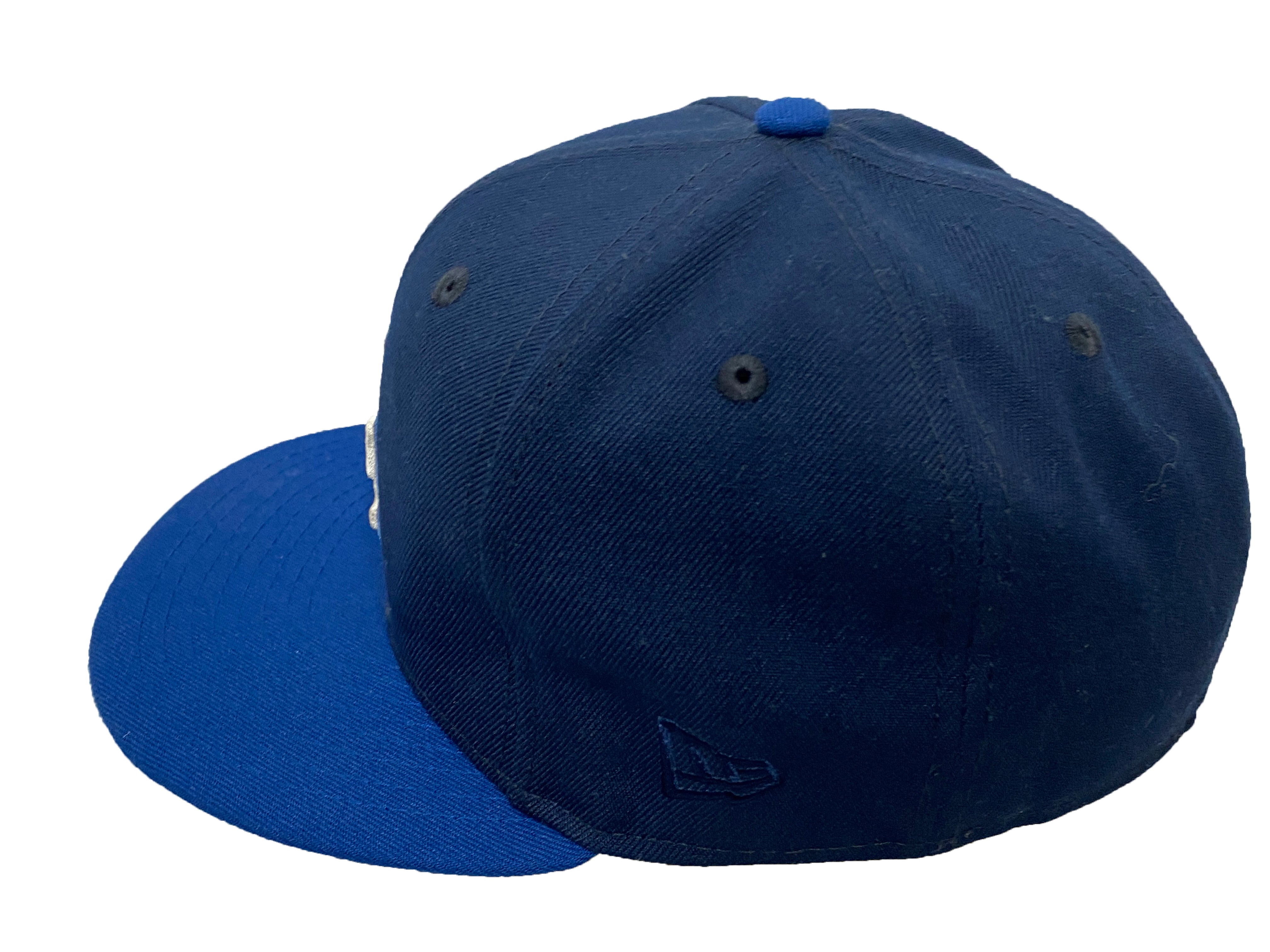 Los Angeles Dodgers 50th Anniversary Blue Patch Fitted Cap 59FIFTY Size 7 1/4