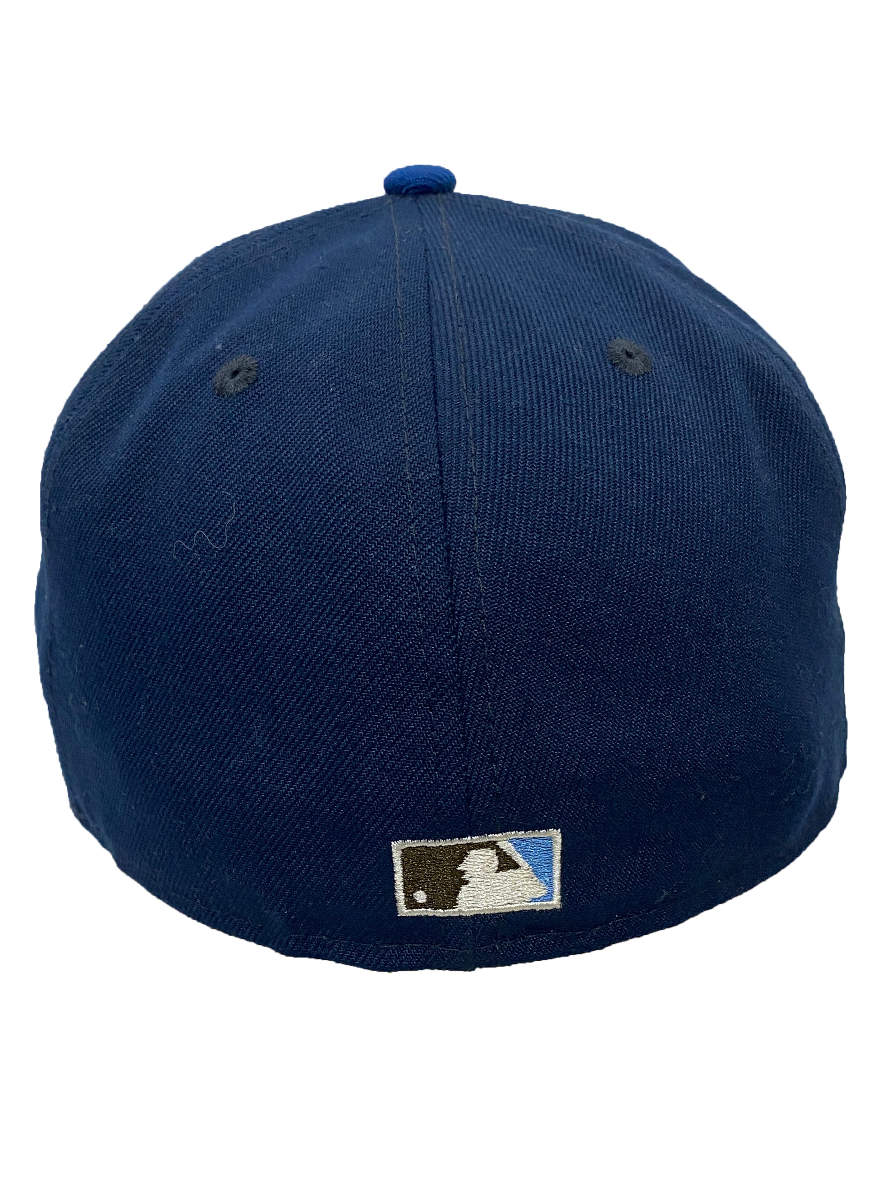 Los Angeles Dodgers 50th Anniversary Blue Patch Fitted Cap 59FIFTY Size 7 1/4