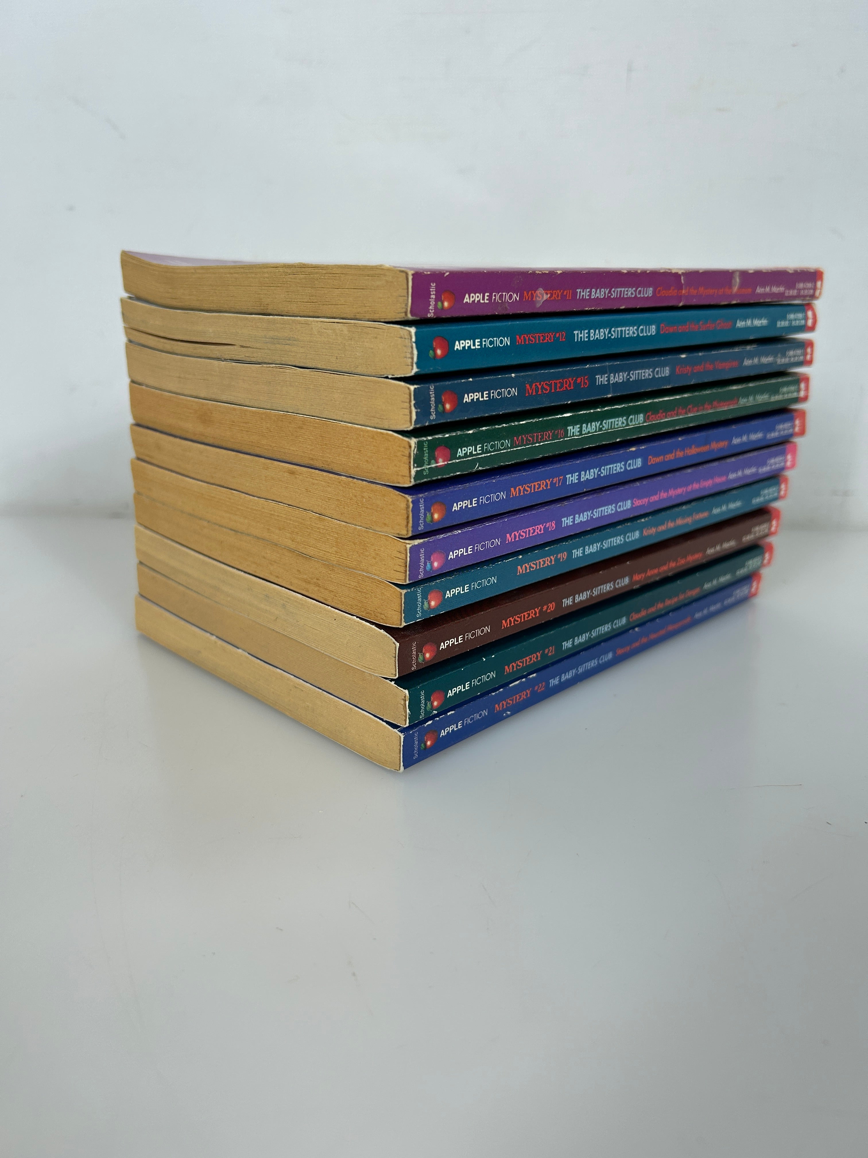 Lot Of 10 Baby-Sitters Club Mystery Books #11-12, #15-22 GUC Vintage