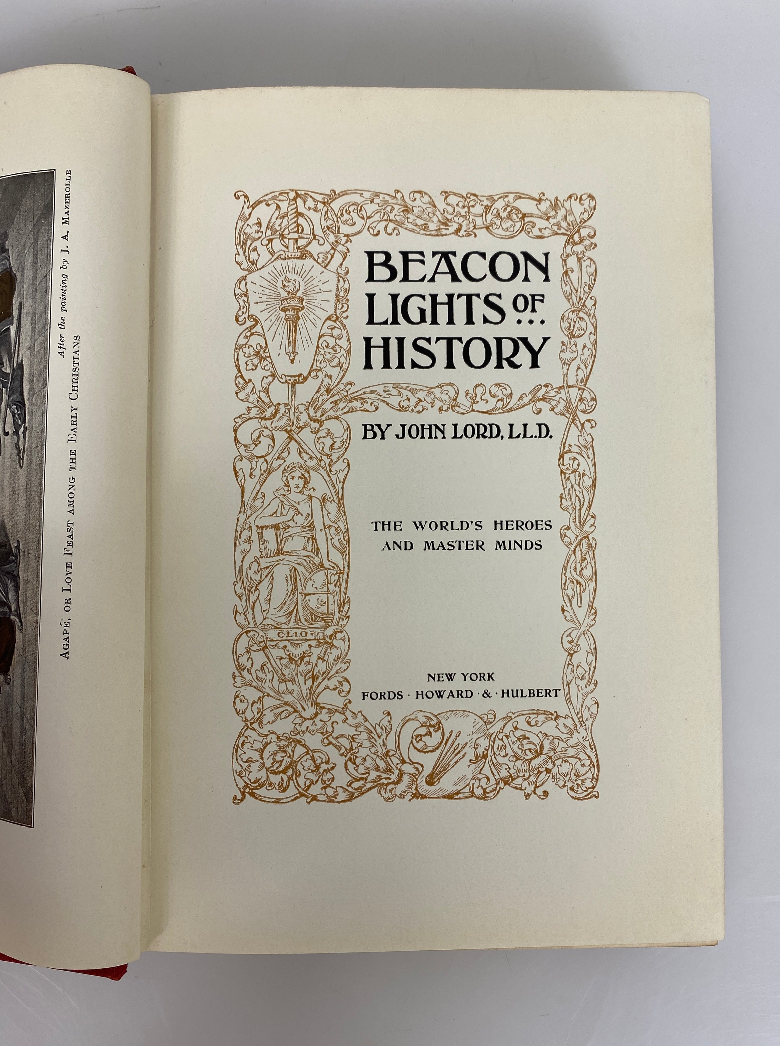 Lot of 10 Beacon Lights of History by John Lord 1912-1913 Antique HC