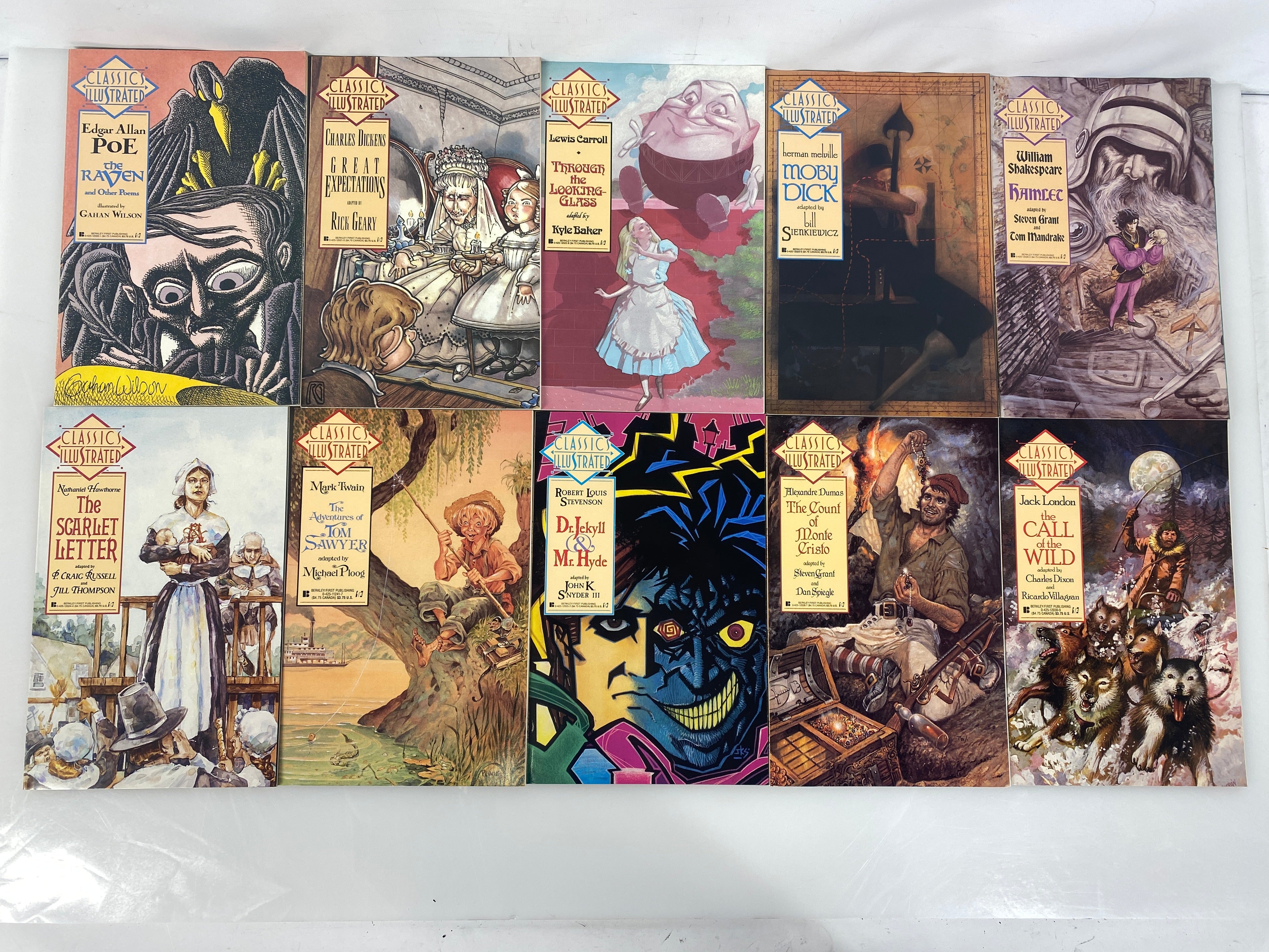 Lot of 10 Classics Illustrated Graphic Novels 1-10 1990
