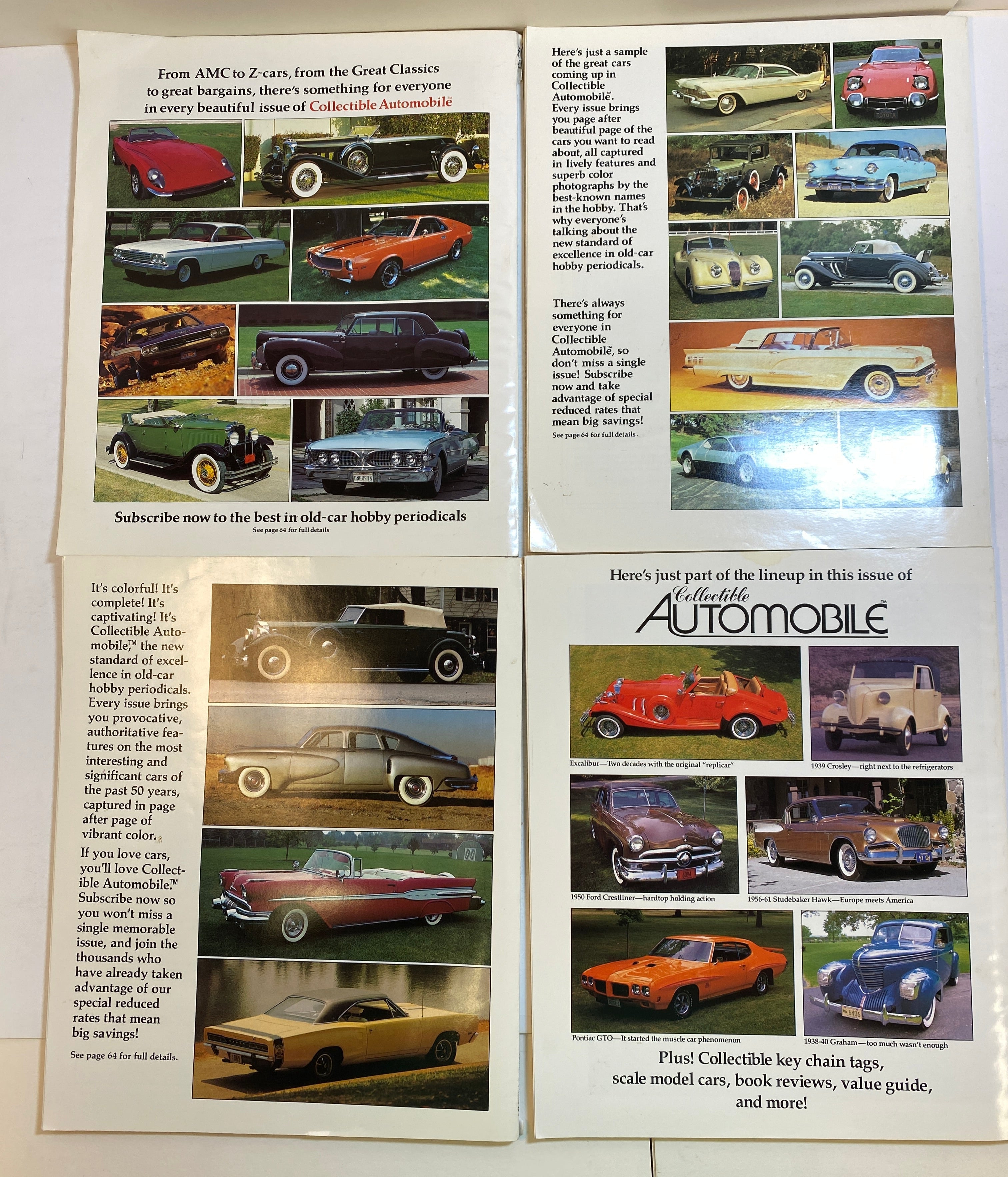 Lot of 10 Collectible Automobile Magazines 1984-1985