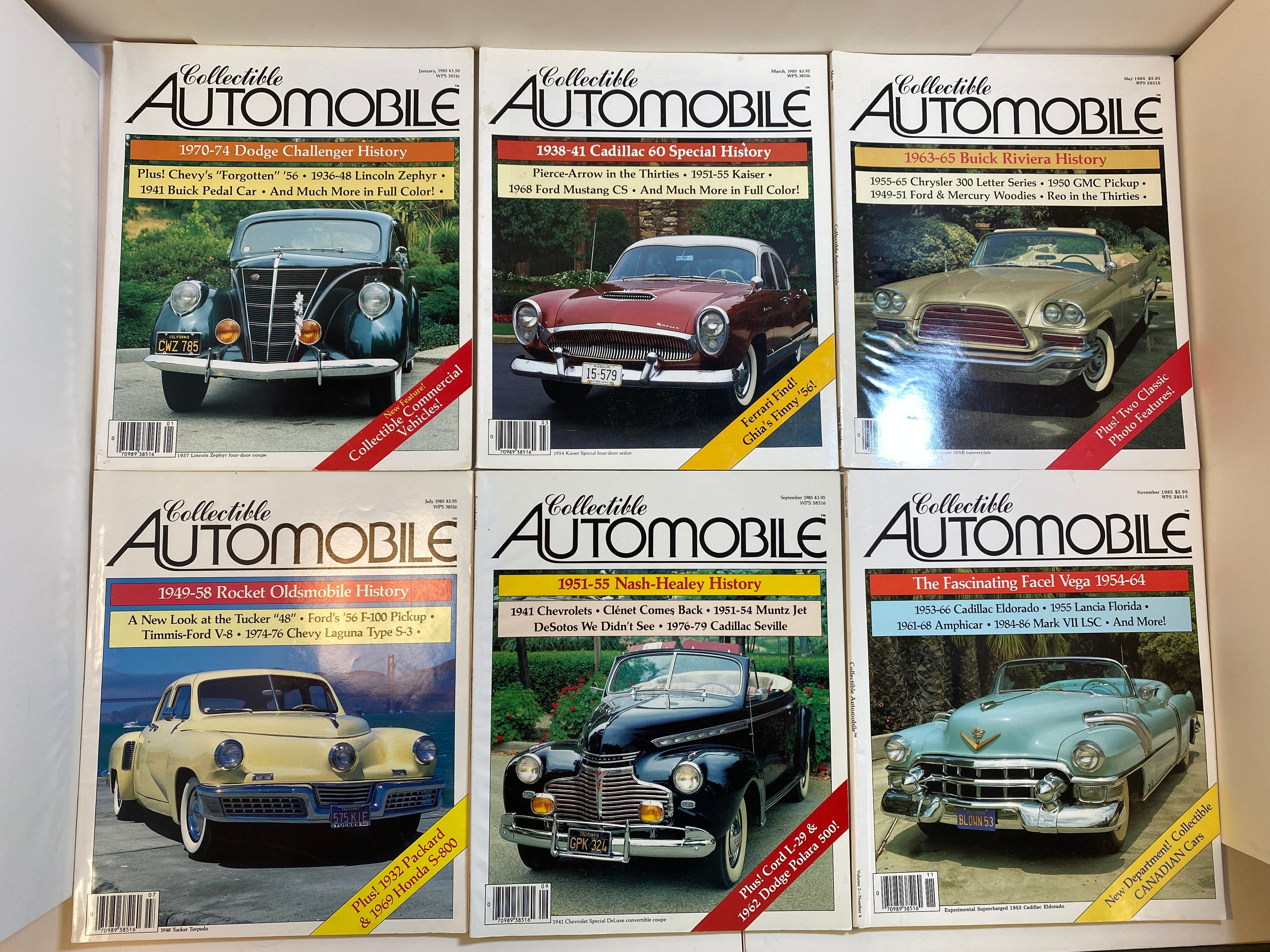 Lot of 10 Collectible Automobile Magazines 1984-1985