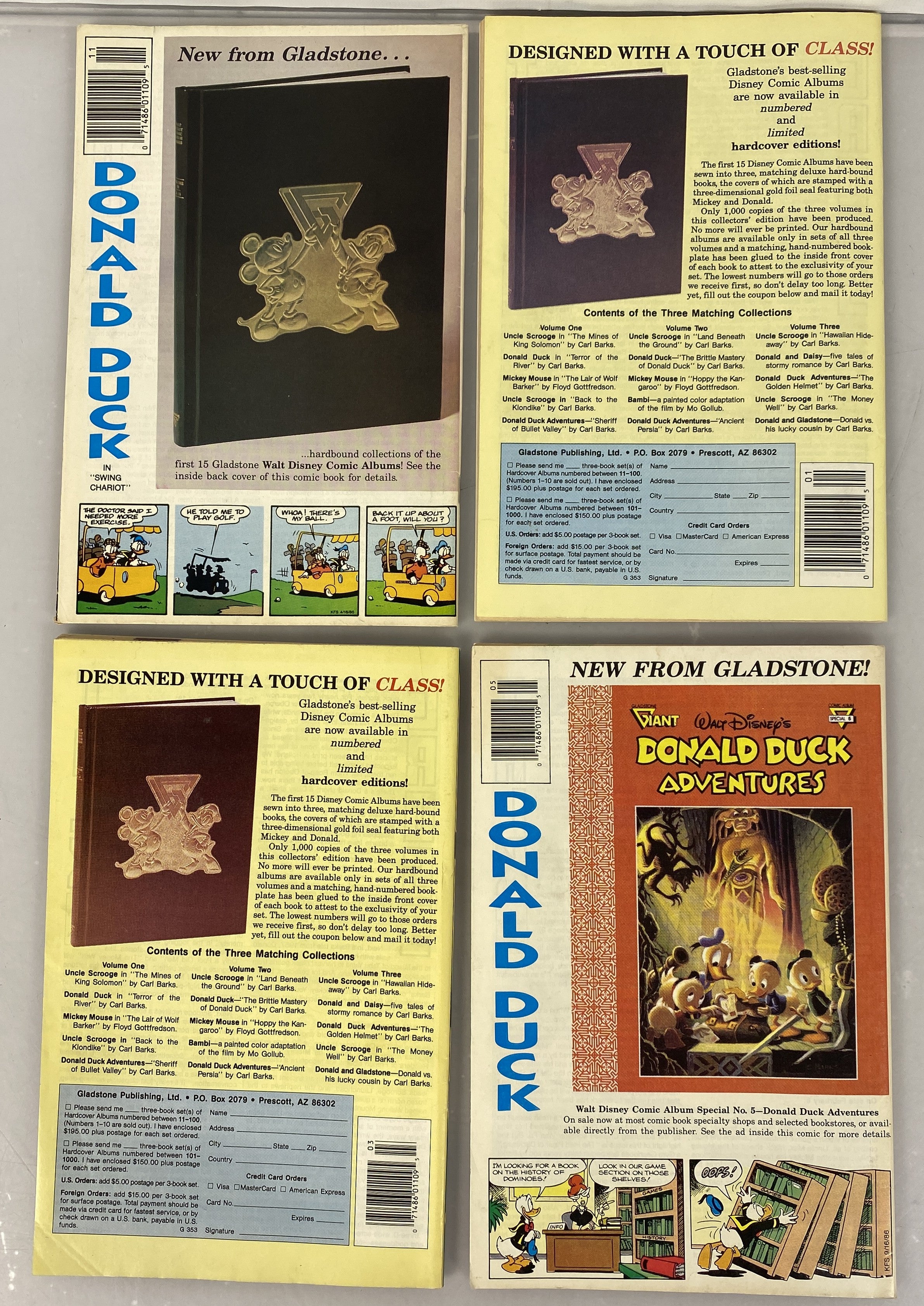 Lot of 10 DuckTales Gladstone Comics 1988-1990