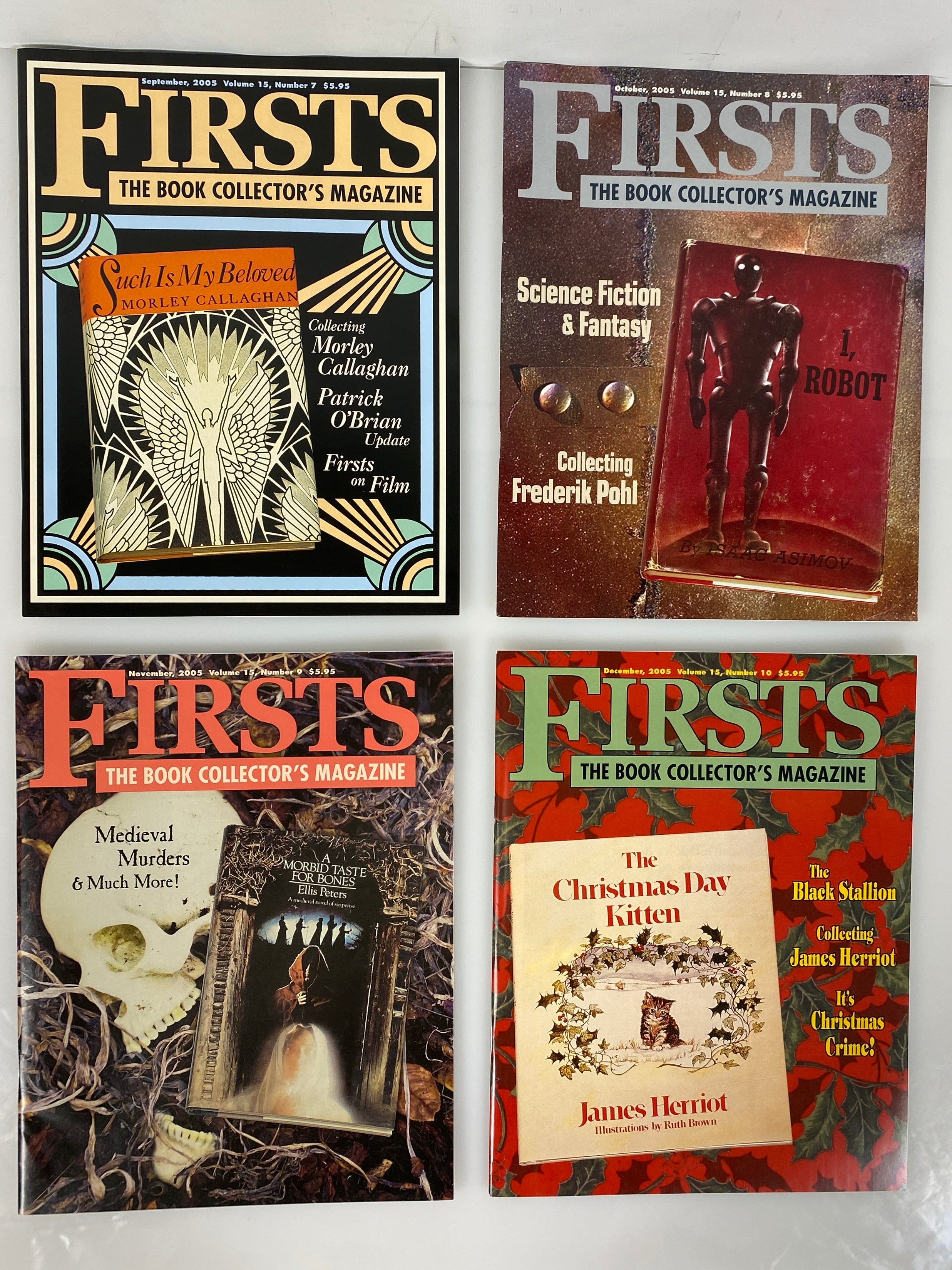Lot of 10 Firsts Book Collector's Magazine (2005 Full Year)