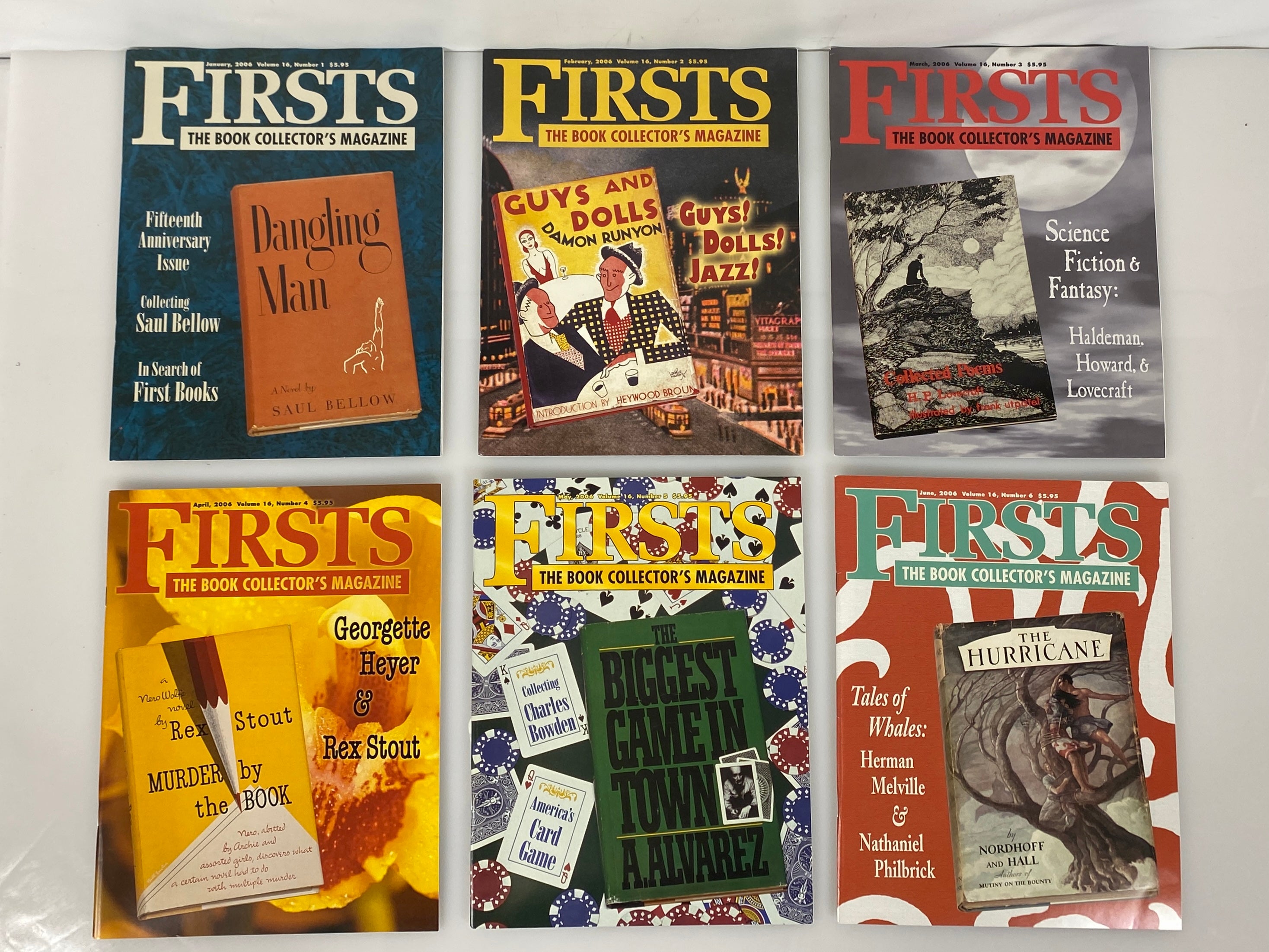 Lot of 10 Firsts Book Collector's Magazine (2006 Full Year)