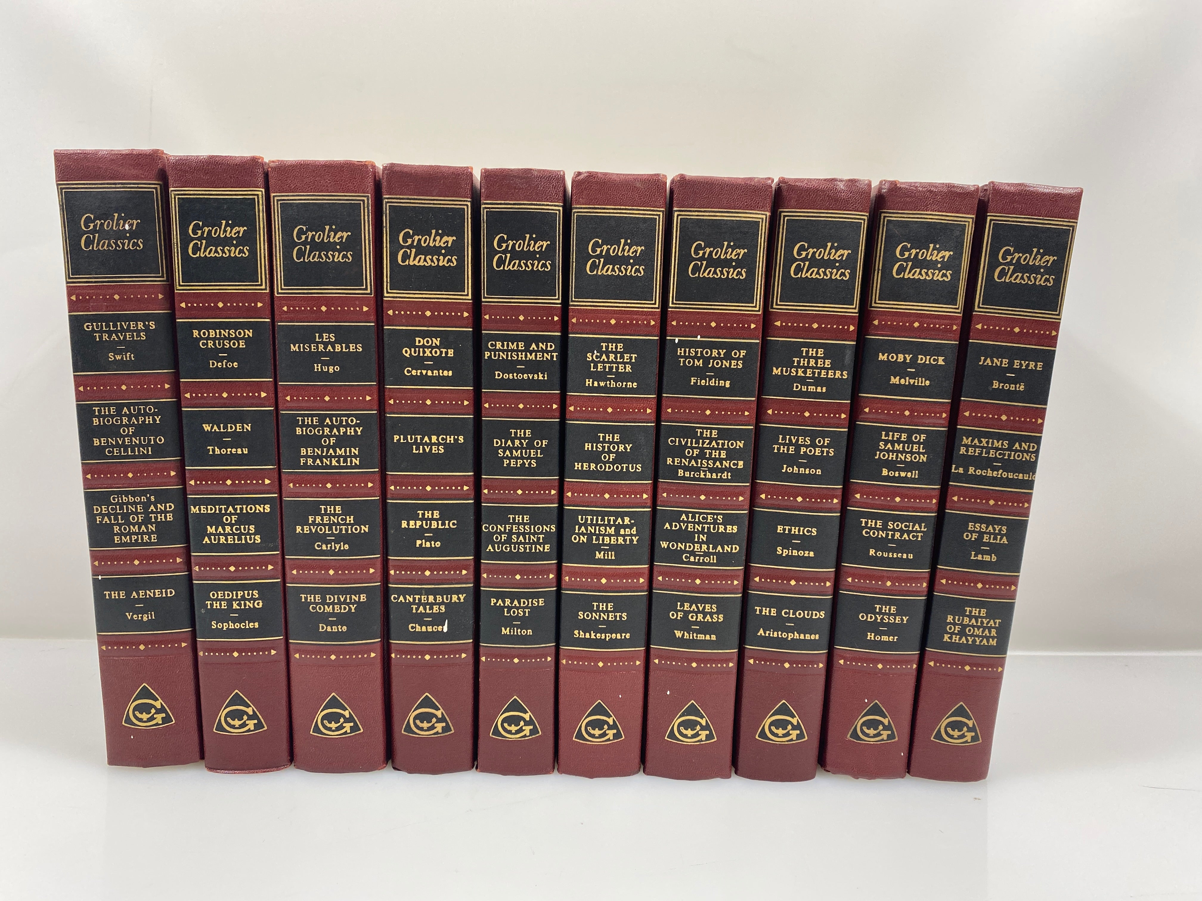 Lot of 10 Grolier Classics Classics Appreciation Society