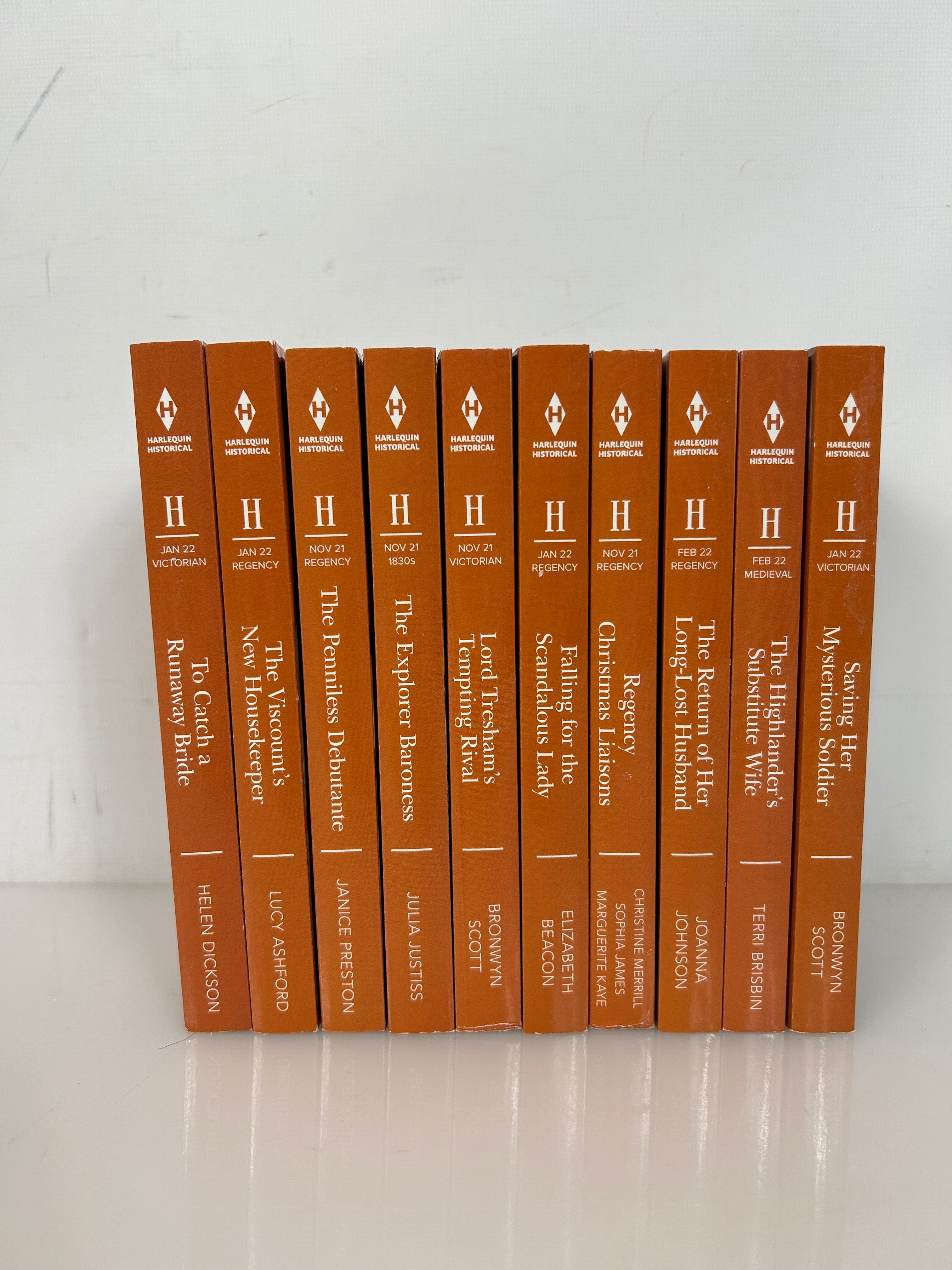 Lot of 10 Harlequin Historical Mass market Books SC
