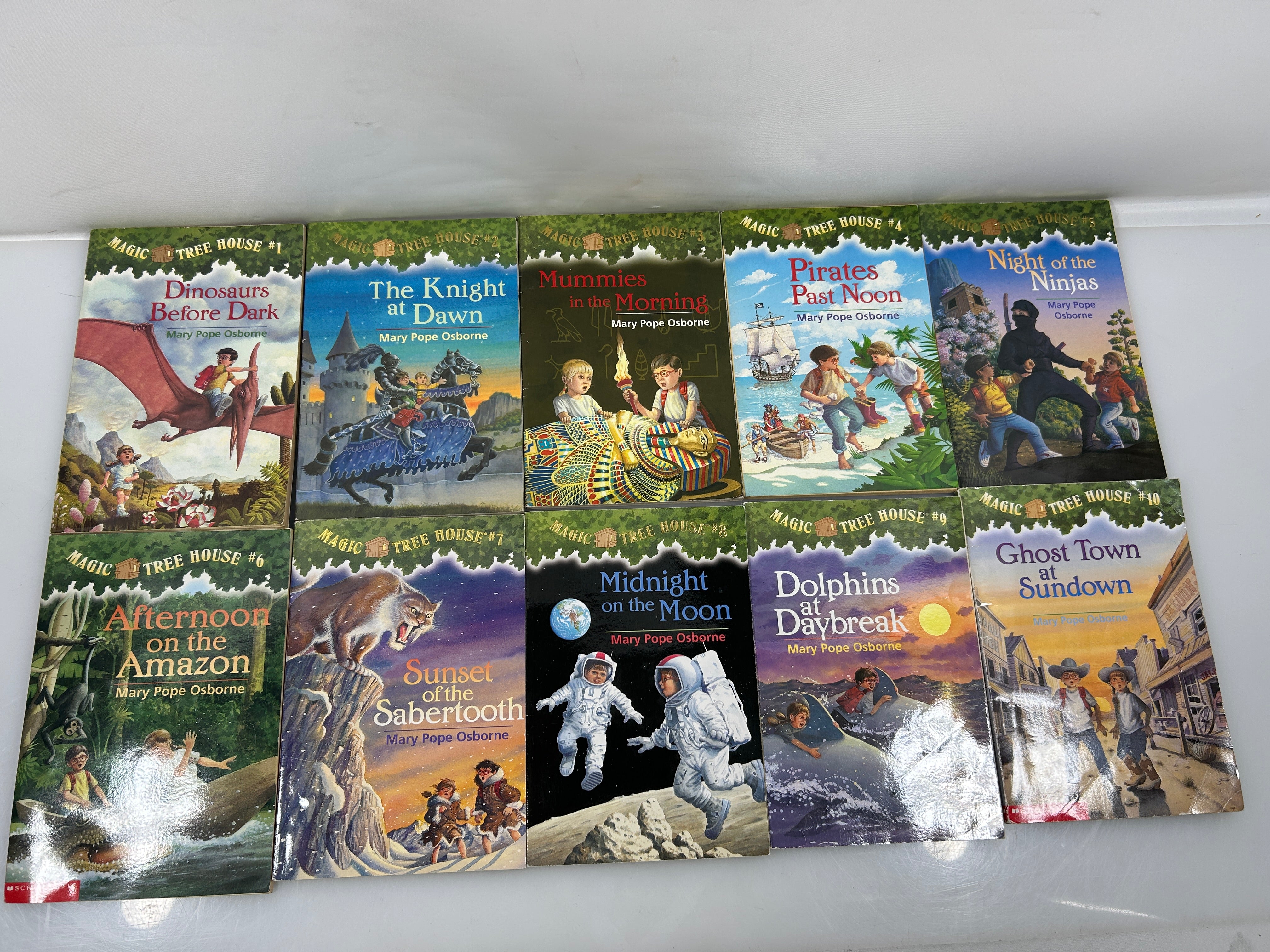 Lot of 10 Magic Tree House #1-#10 by Mary Pope Osborne SC