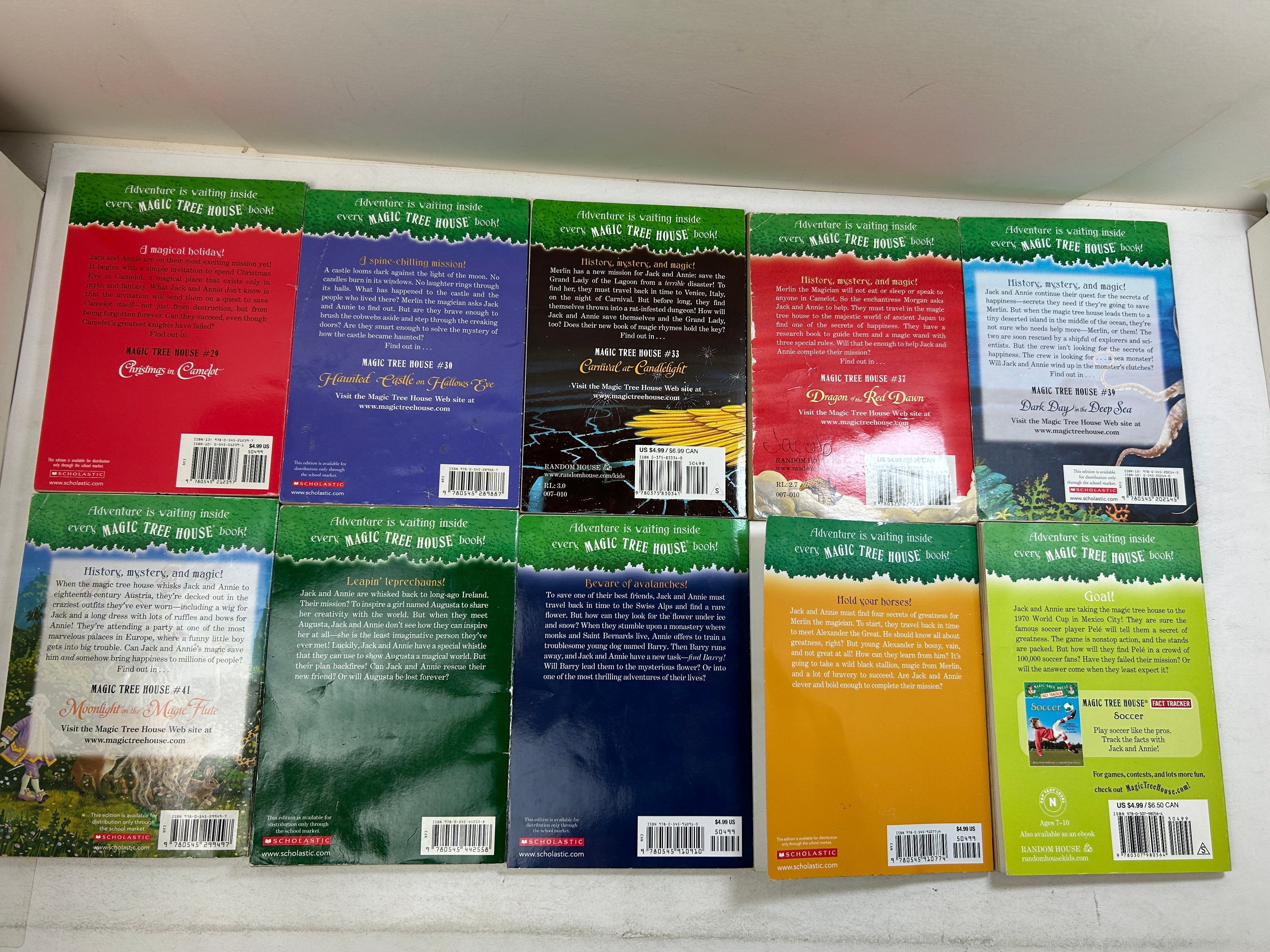 Lot of 10 Magic Tree House Merlin Missions by Mary Pope Osborne SC