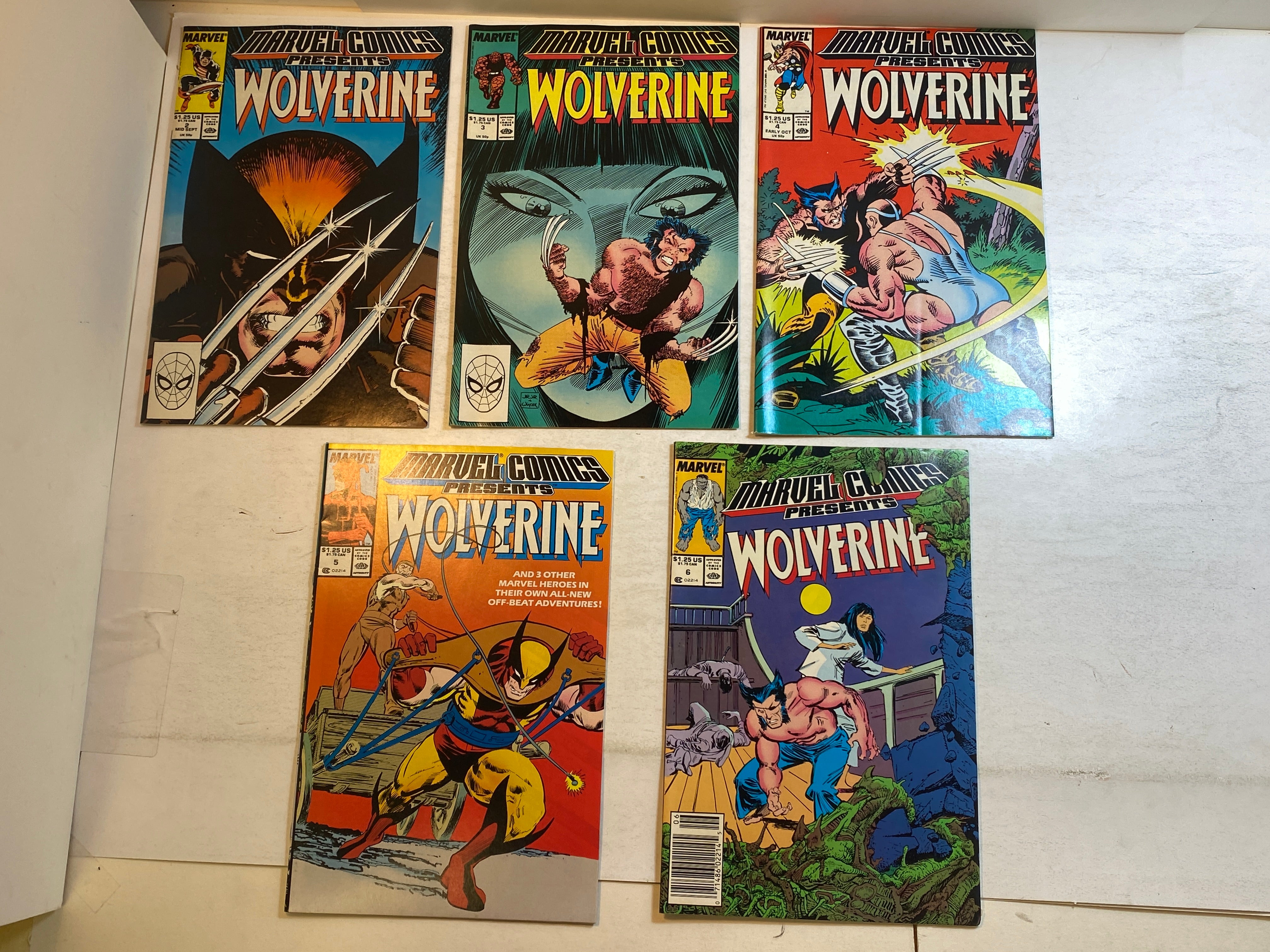 Lot of 10 Marvel Comics Presents Wolverine 1988-1989
