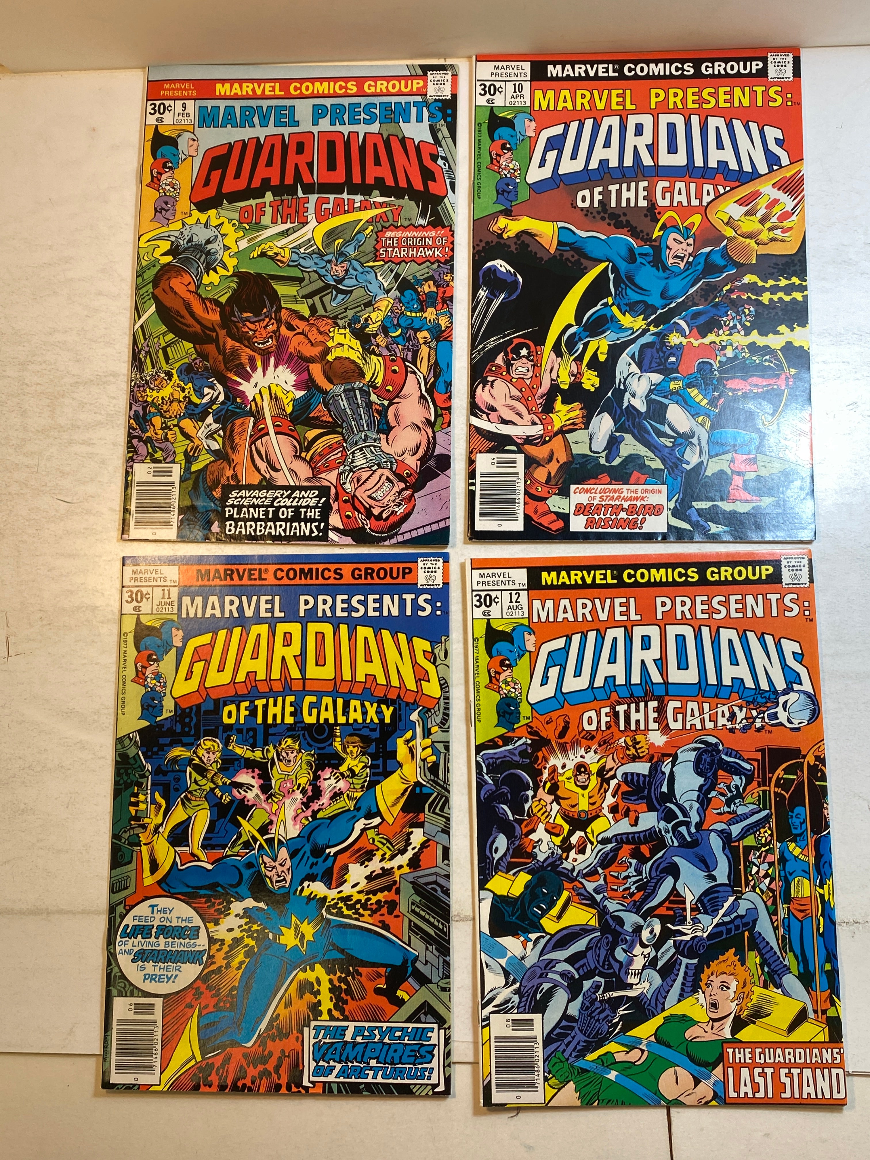 Lot of 10 Marvel Presents Guardians of the Galaxy 1976-1977