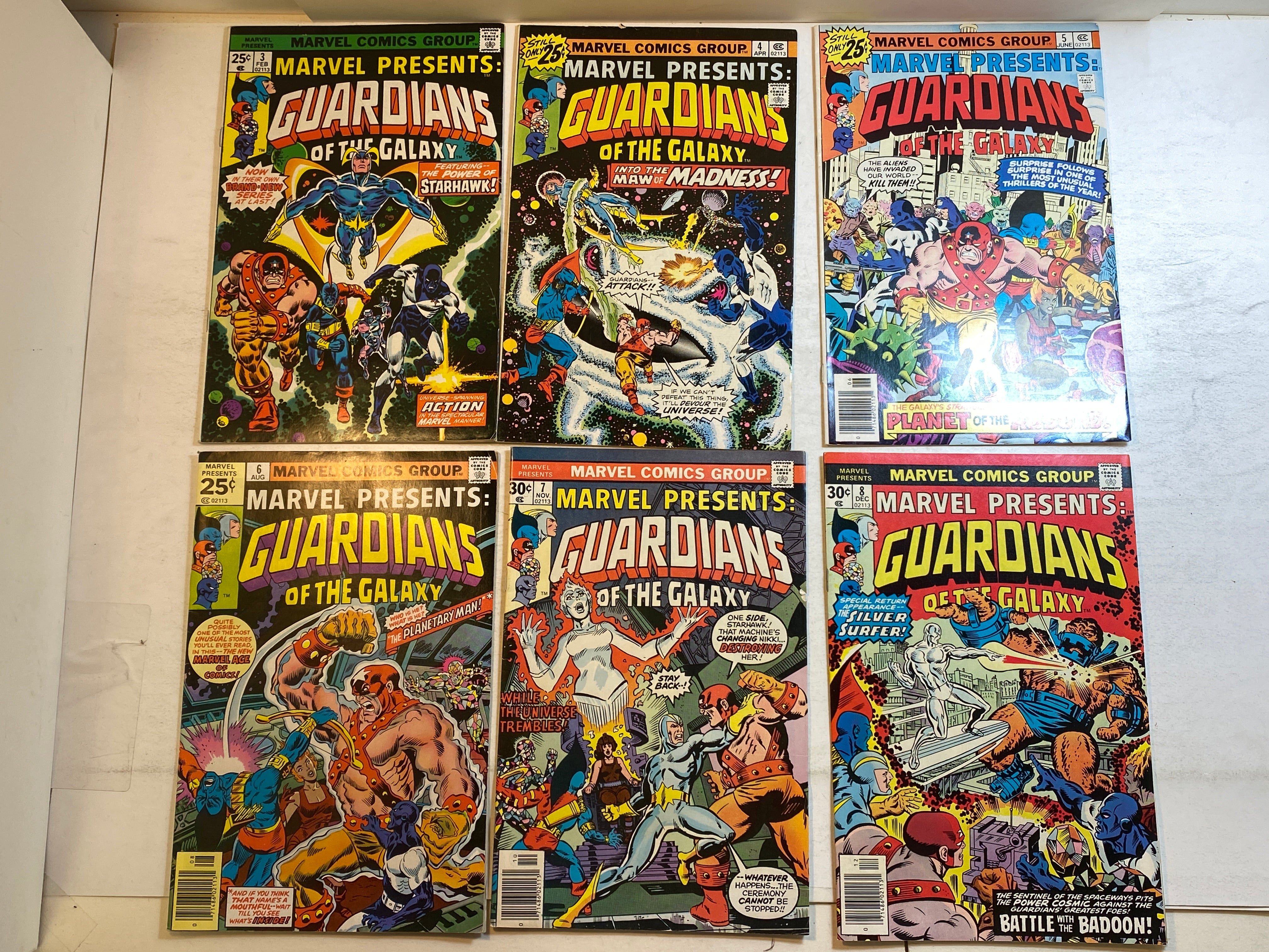 Lot of 10 Marvel Presents Guardians of the Galaxy 1976-1977