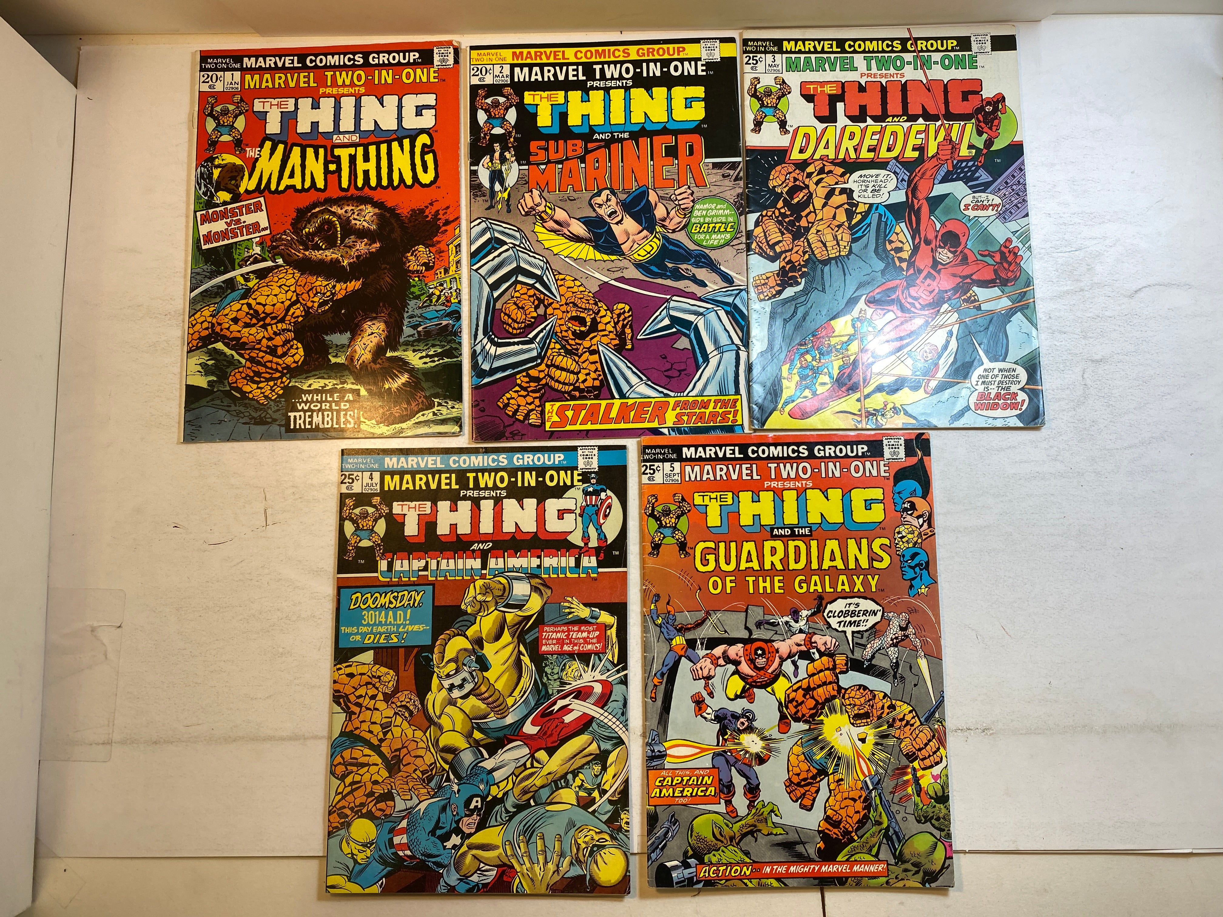 Lot of 10 Marvel Two in One Comics 1973-1975