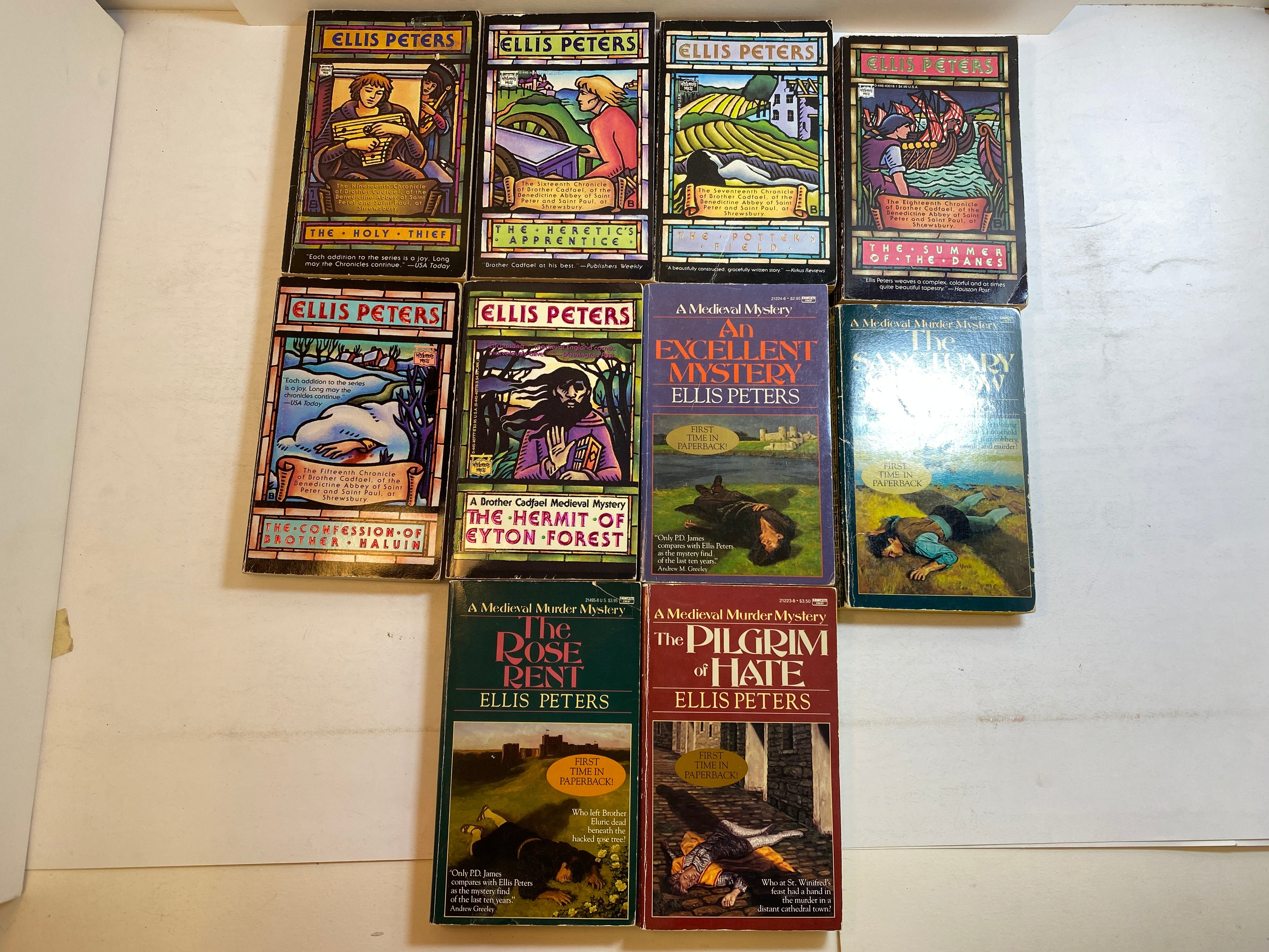 Lot of 10 Medieval Mystery Ellis Peters Novels SC 1984-1994