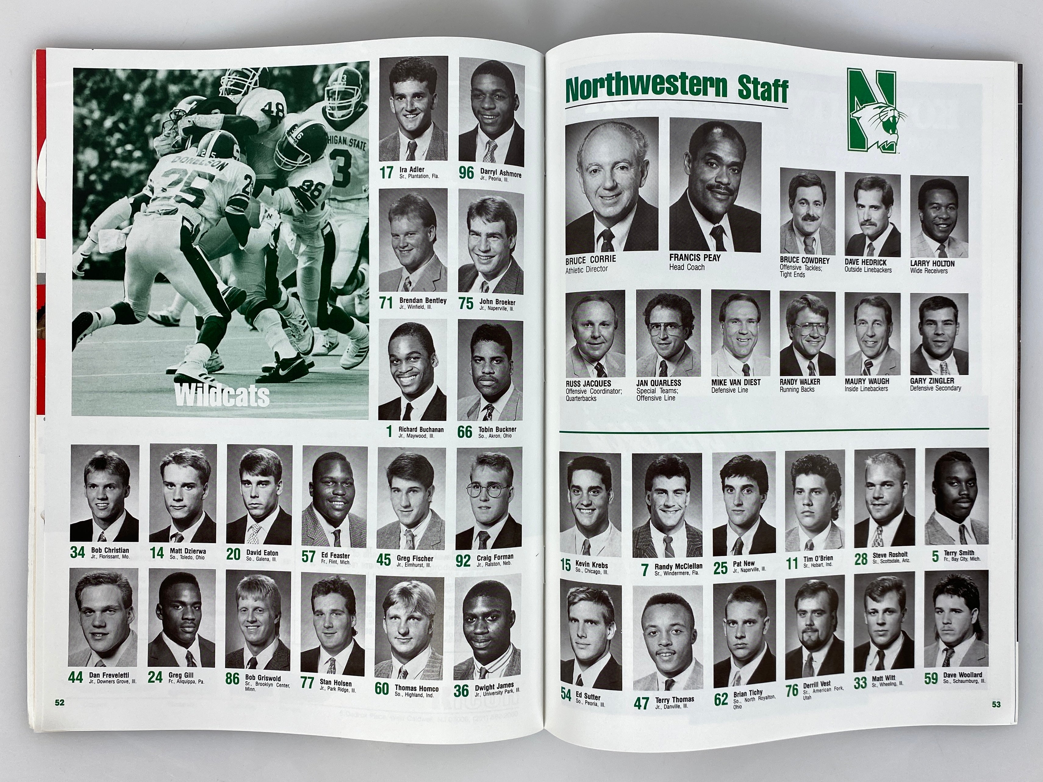 Lot of 10 Michigan State MSU Football Programs 1979-1989