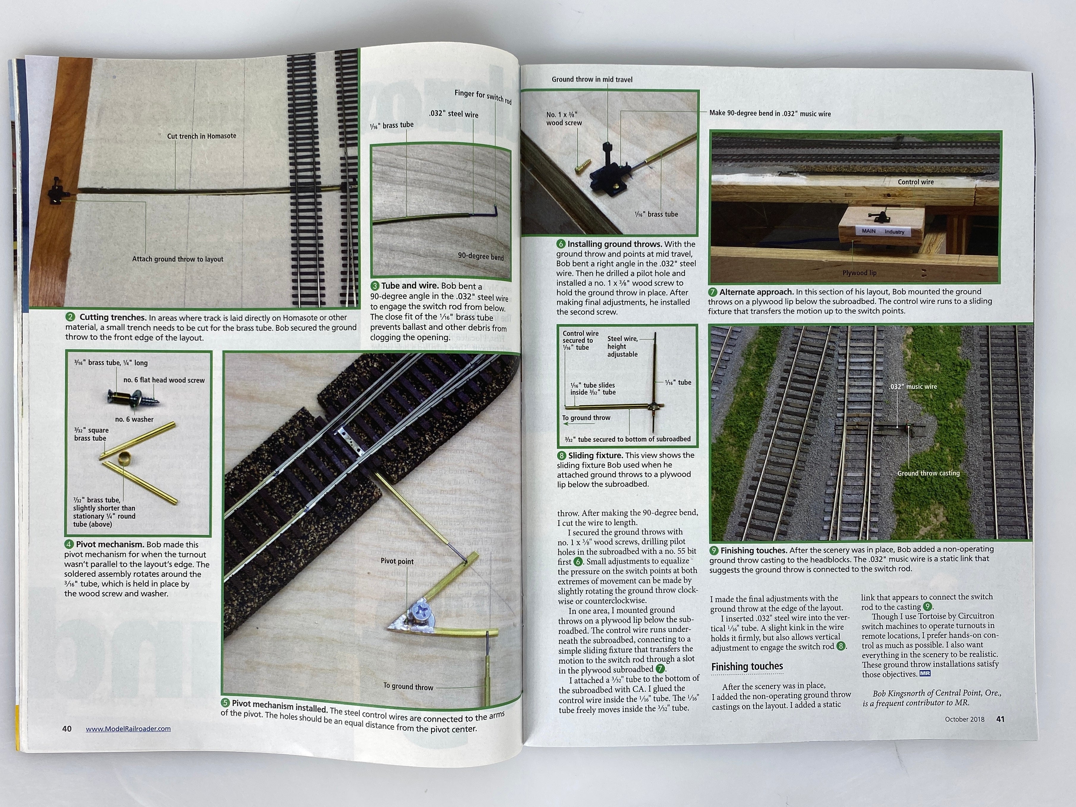Lot of 10 Model Railroader Magazine (2018, Missing November and December)