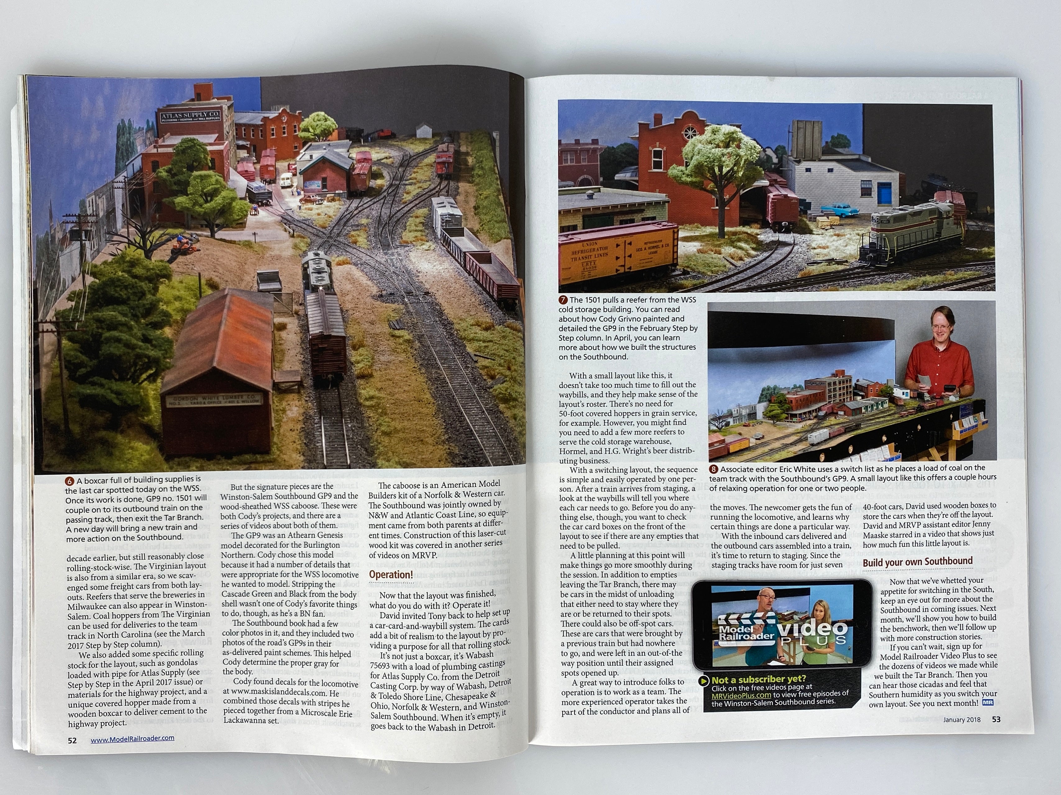 Lot of 10 Model Railroader Magazine (2018, Missing November and December)