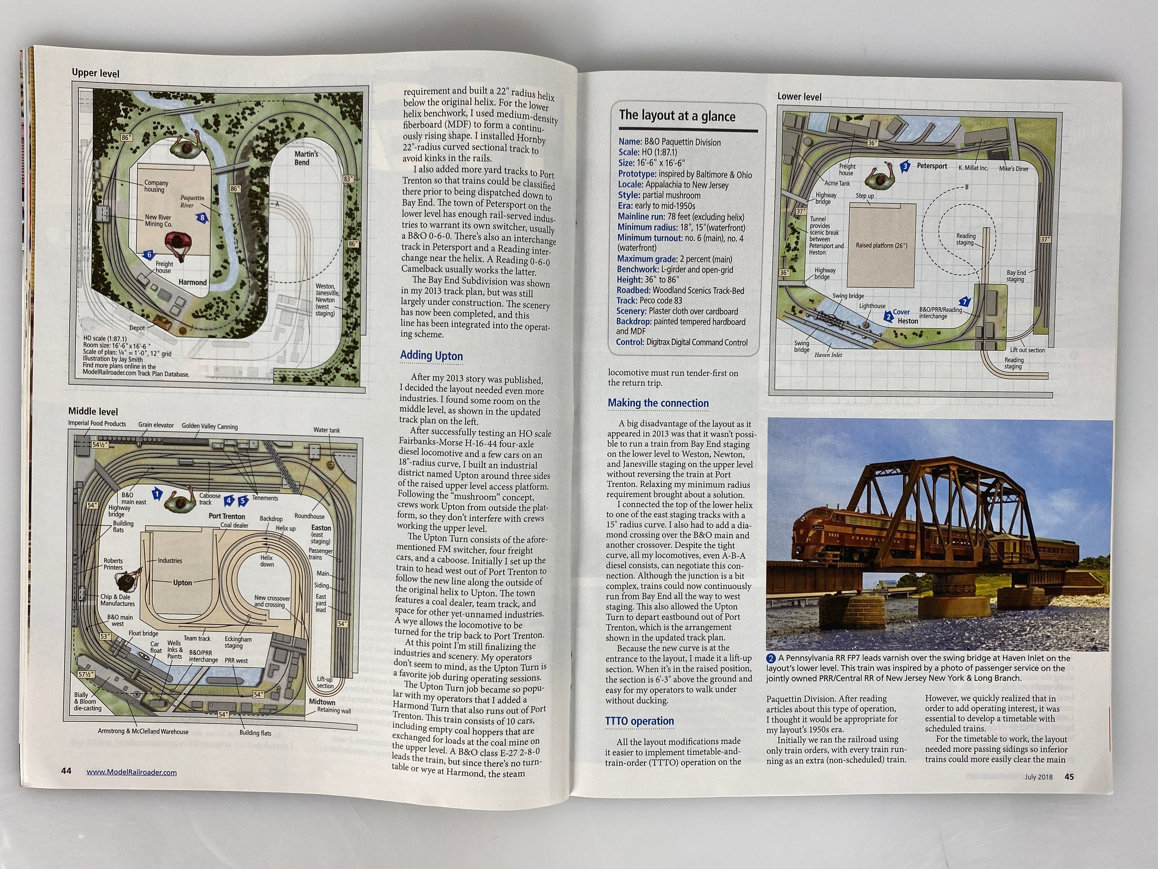 Lot of 10 Model Railroader Magazine (2018, Missing November and December)