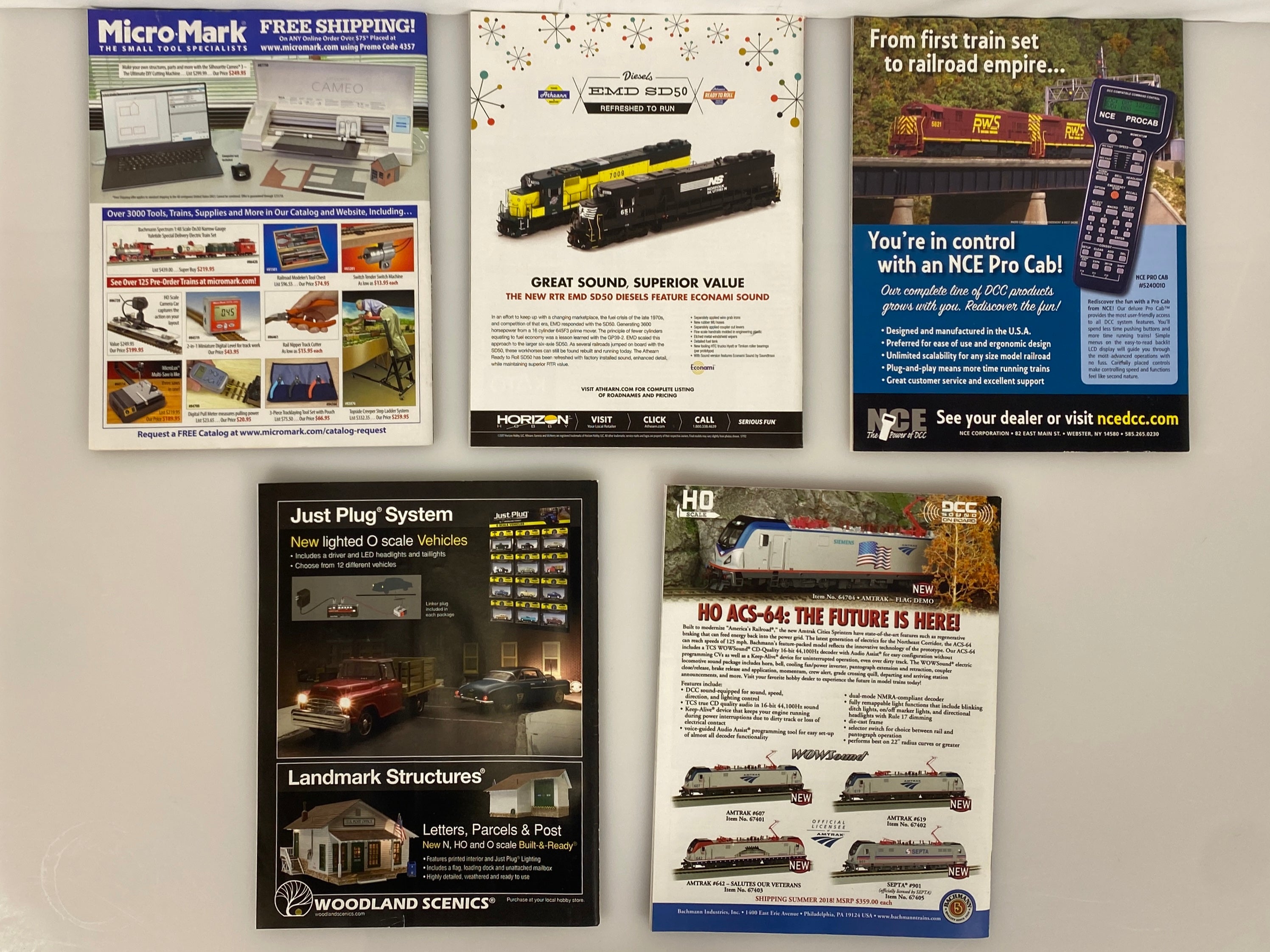 Lot of 10 Model Railroader Magazine (2018, Missing November and December)