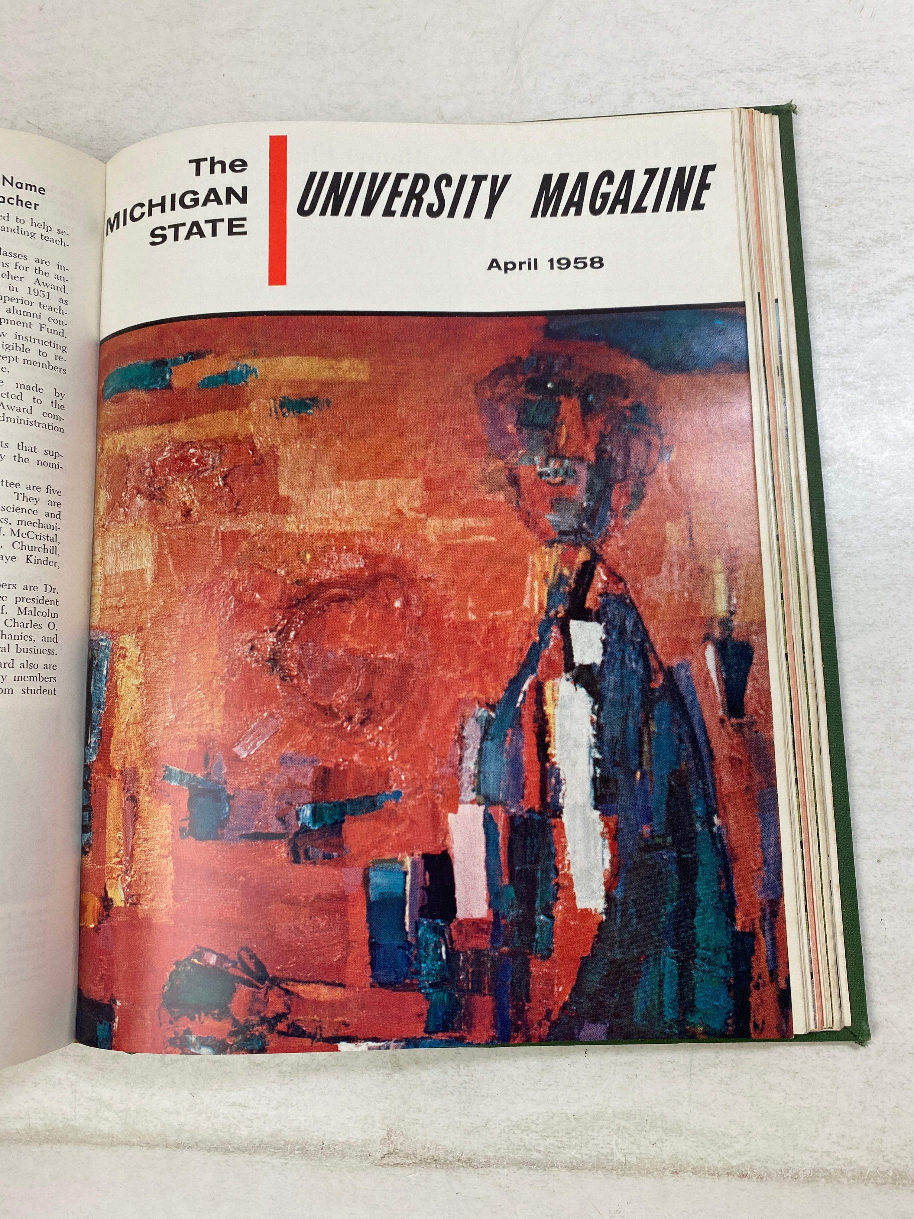 Lot of 10 MSU University Magazine Bound 1957-1958