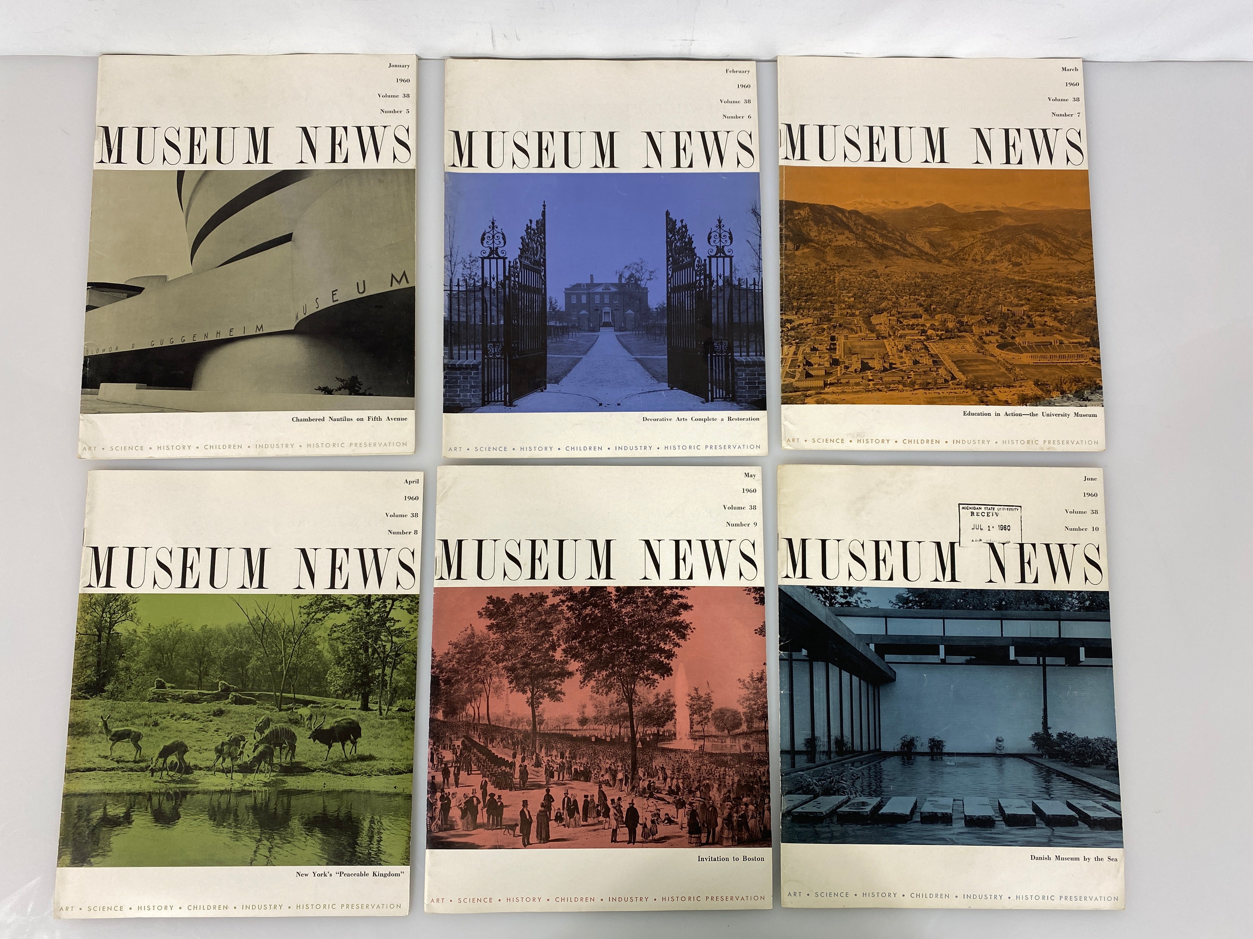 Lot of 10 Museum News Journal / Vintage Magazine 1960 (complete year)