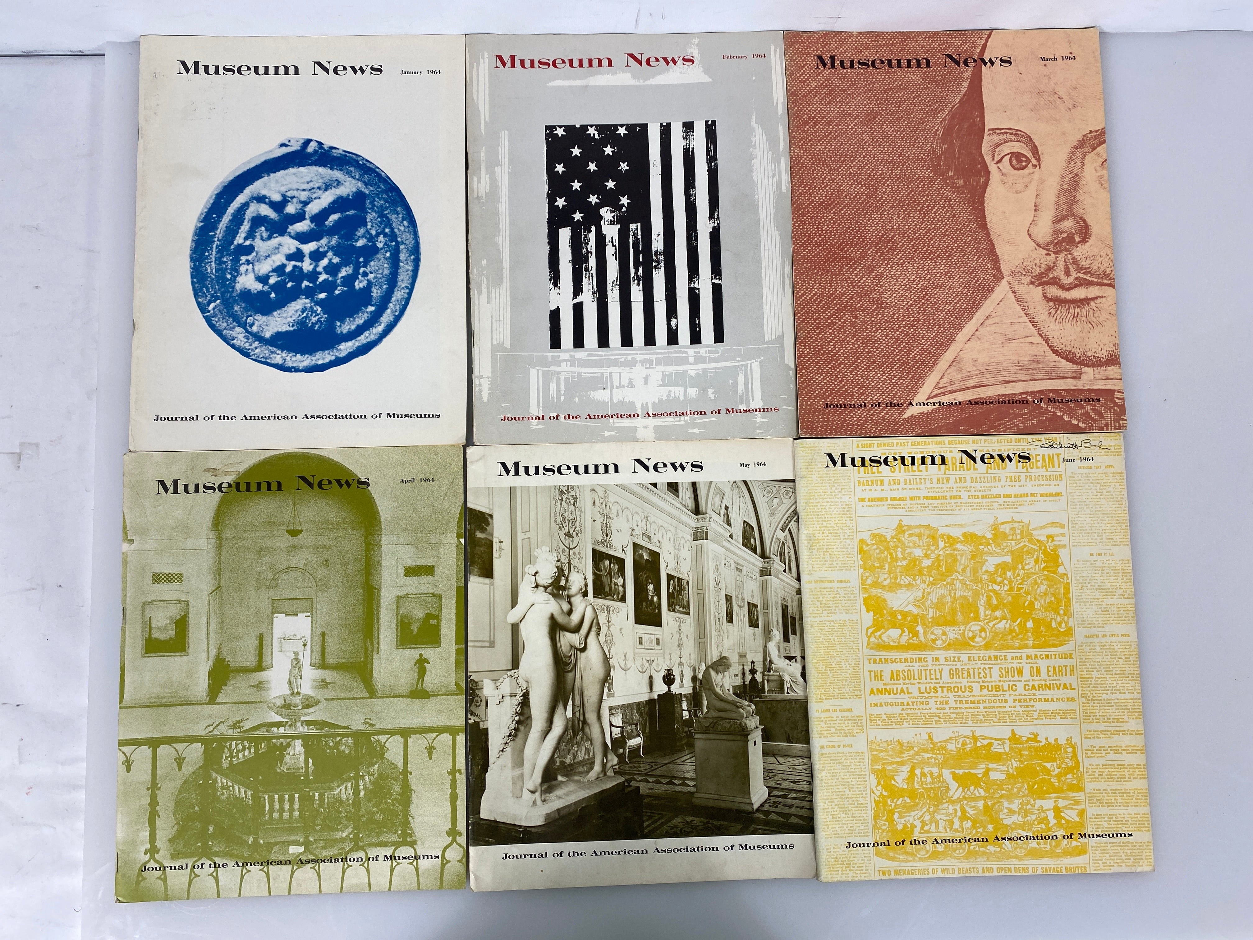 Lot of 10 Museum News Journal / Vintage Magazine 1964 (Complete Year)
