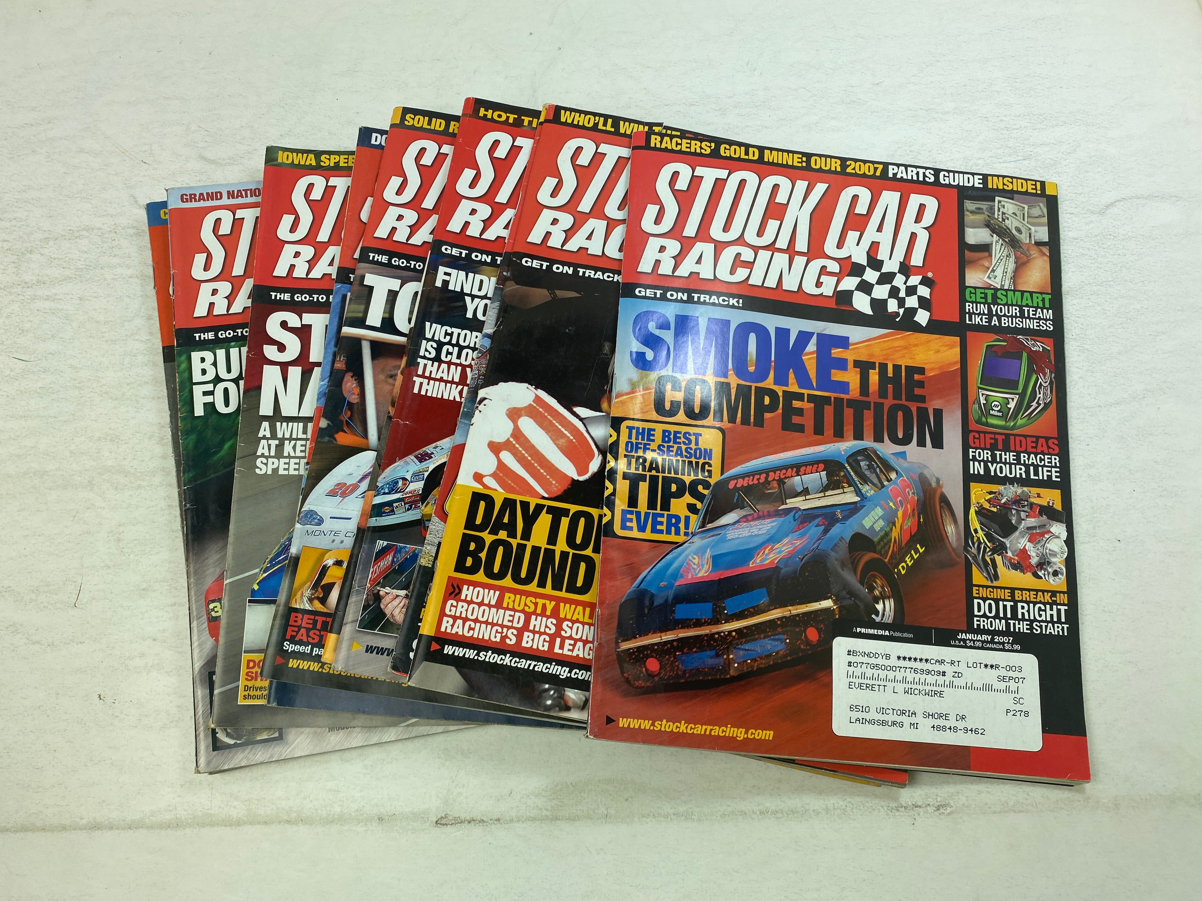 Lot of 10 Stock Car Racing Magazine 2007