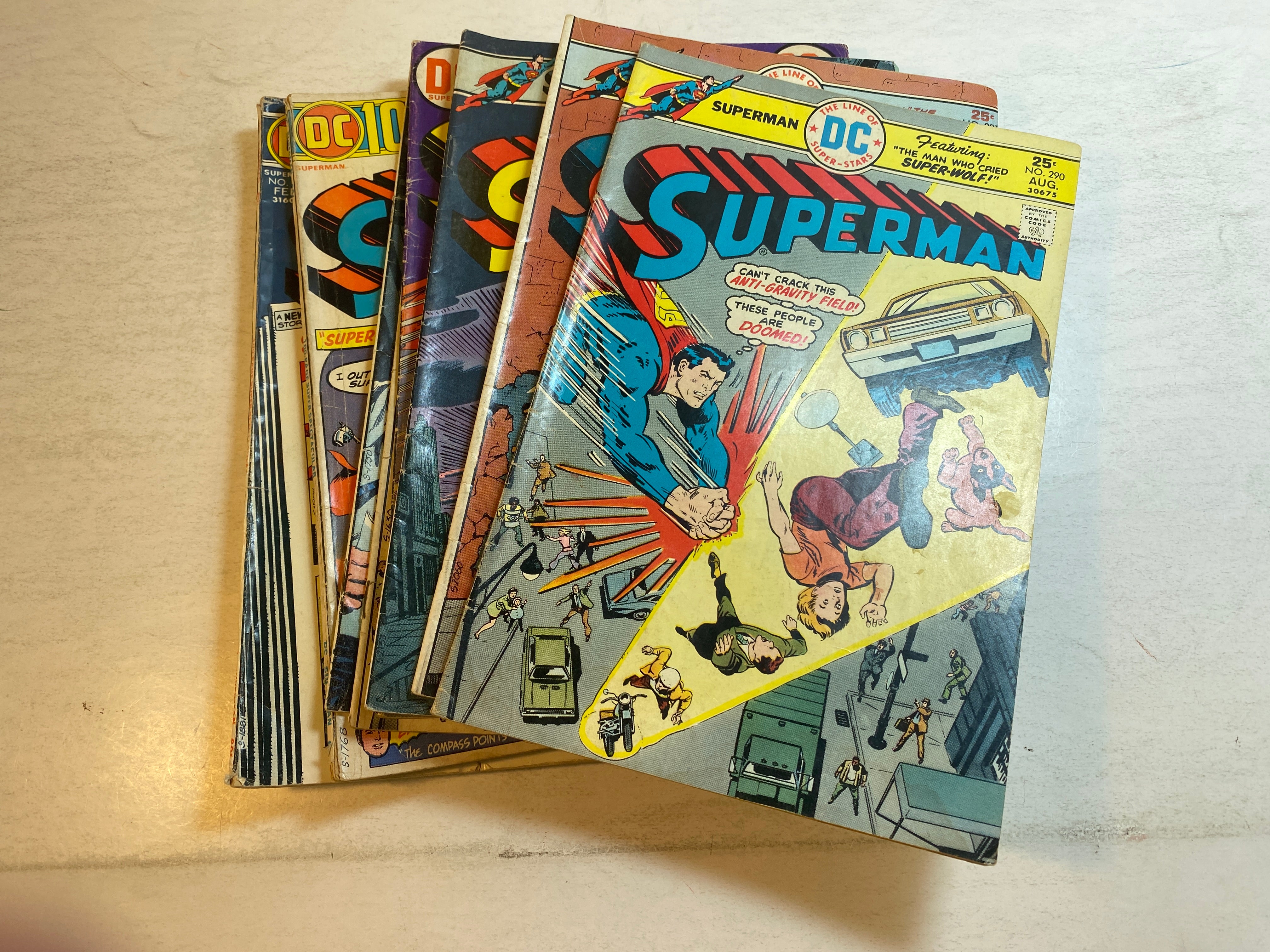 Lot of 10 Superman DC Comics 1973-1976