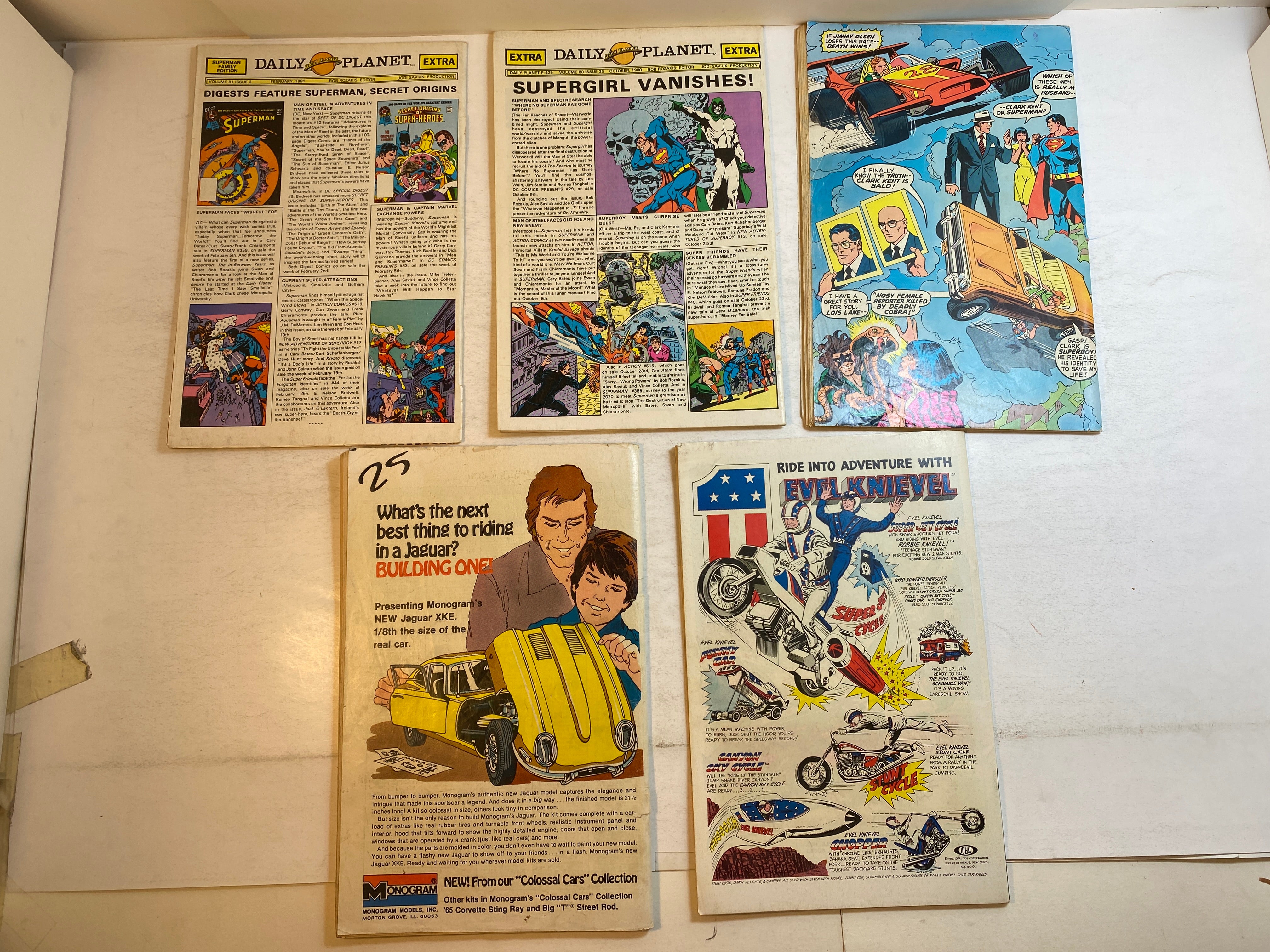 Lot of 10 Superman Family Giant DC Comics 1975-1980