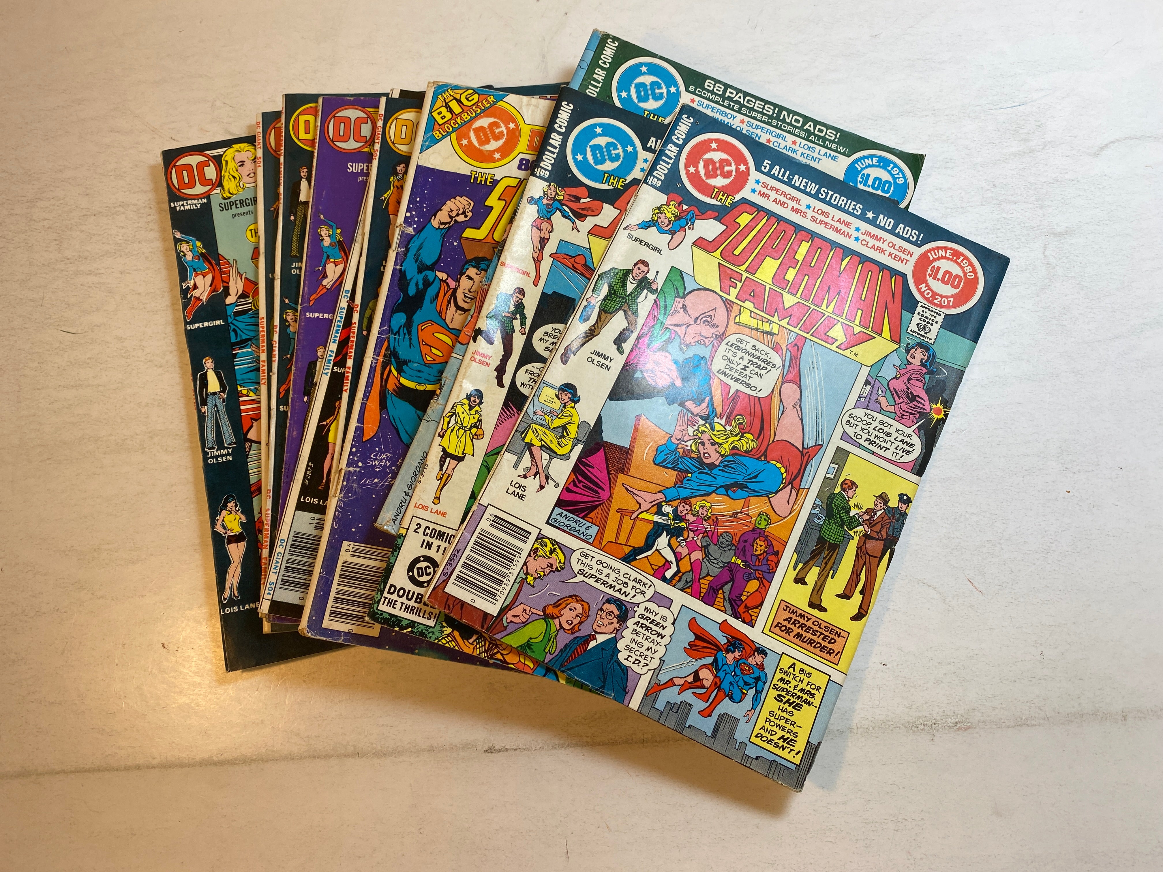Lot of 10 Superman Family Giant DC Comics 1975-1980