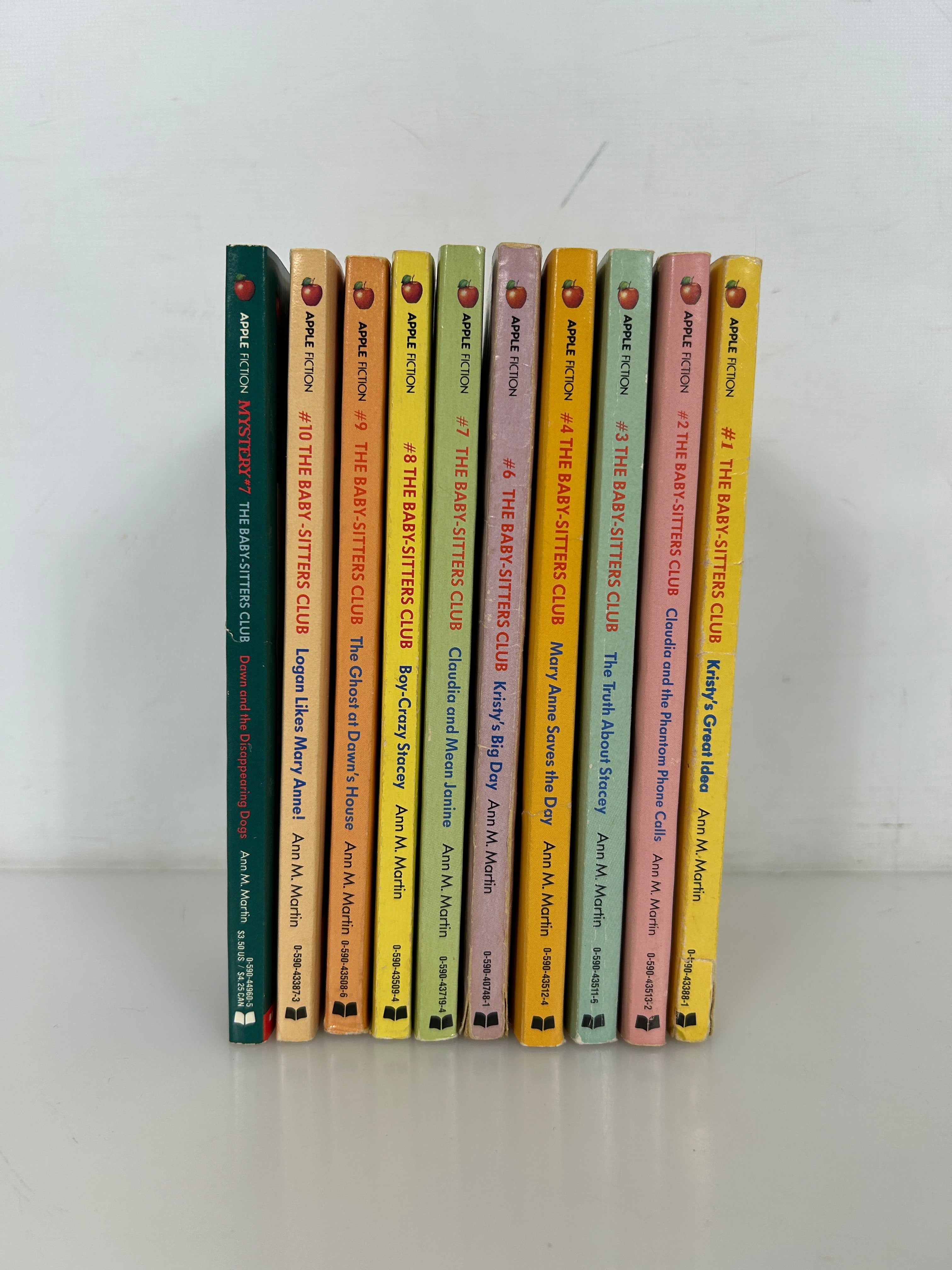 Lot of 10 The Babysitters Club #1-#9/Missing #5/Mystery #7 Vintage 1986-88 SC