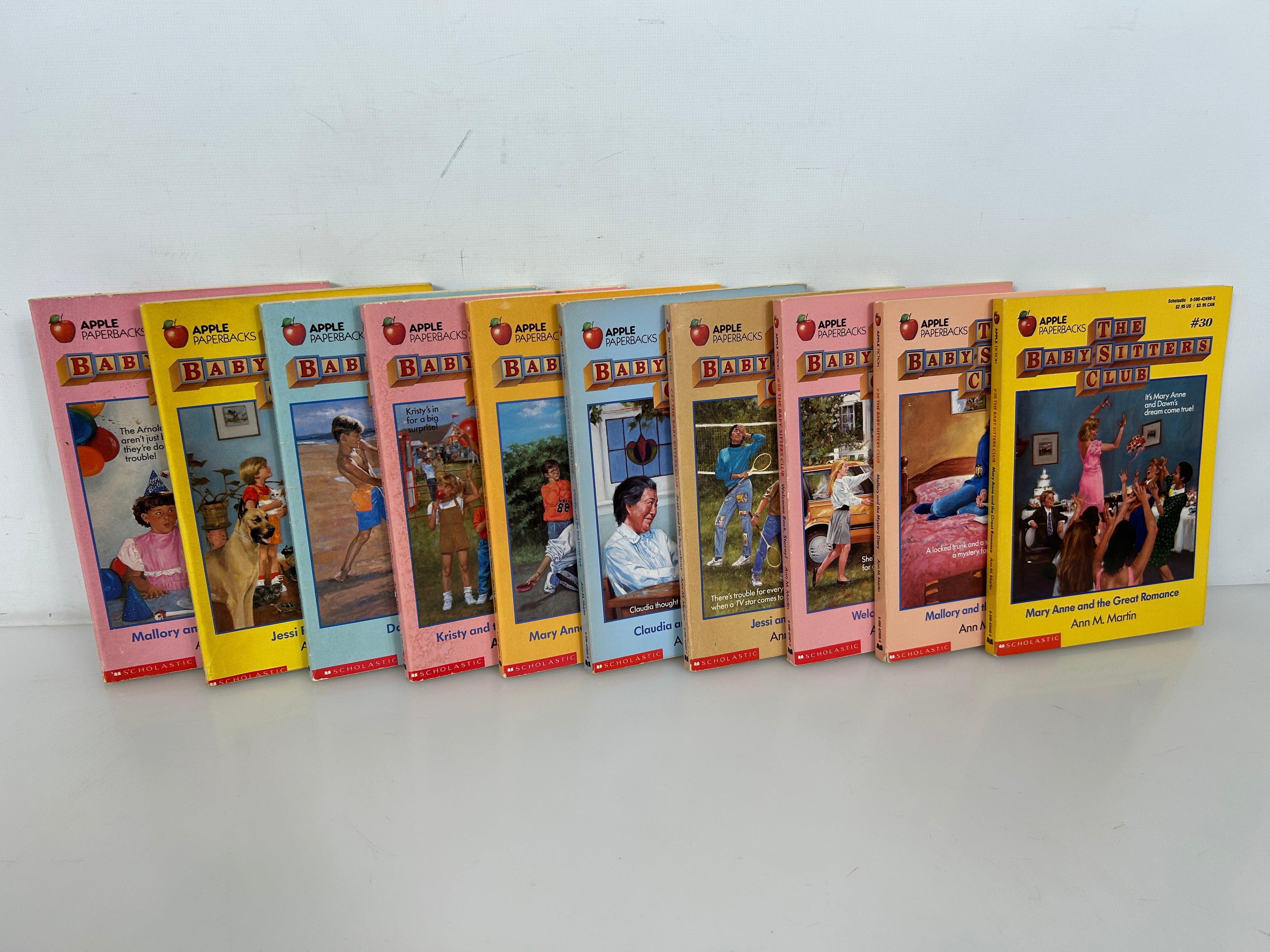 Lot of 10 The Babysitters Club Books #21-#30 Vintage 1989-1990 SC