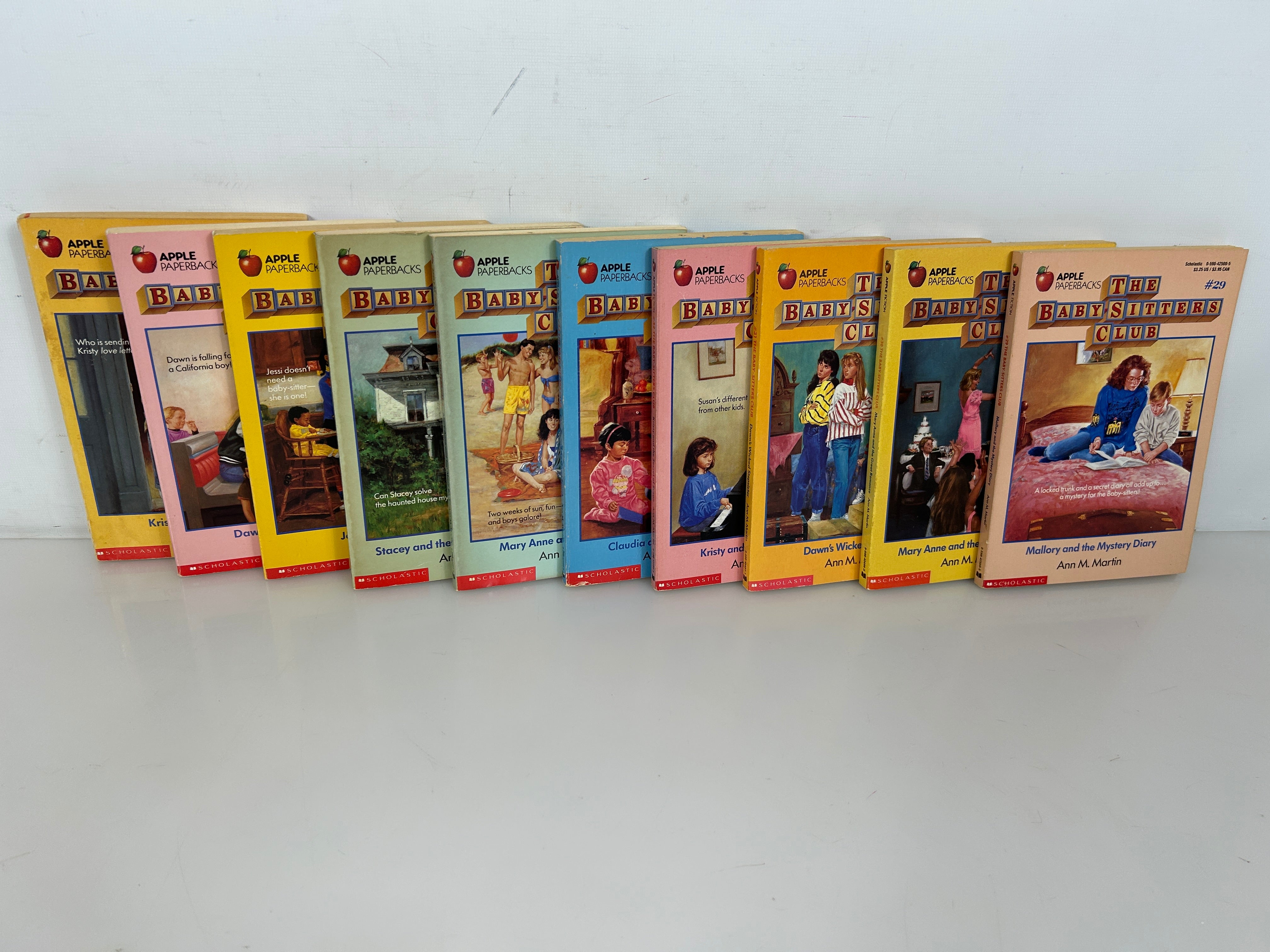 Lot of 10 The Babysitters Club Books #29-#38 Vintage 1989-1990 SC