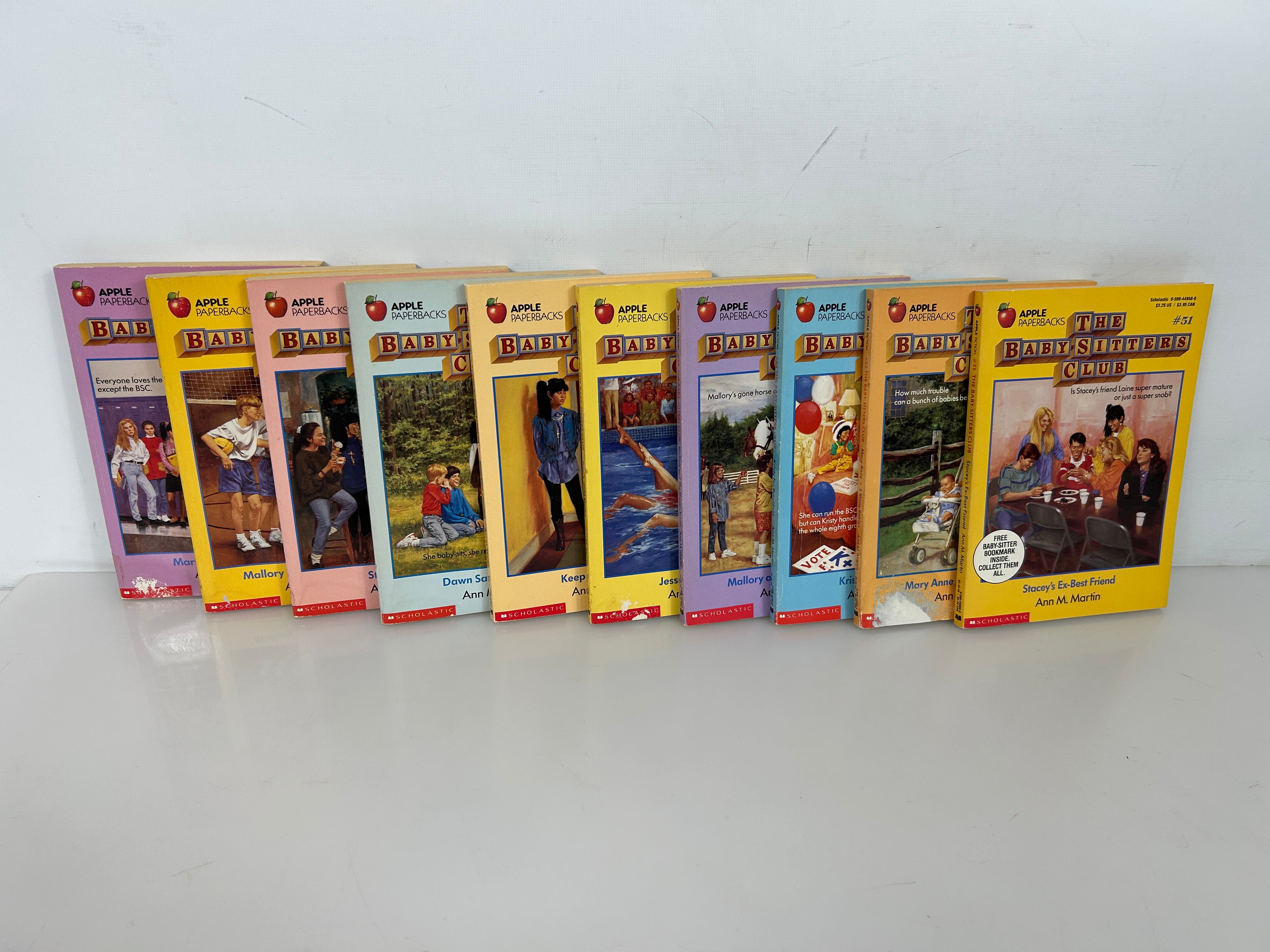 Lot of 10 The Babysitters Club Books #51-#60 Vintage 1992-1993 SC
