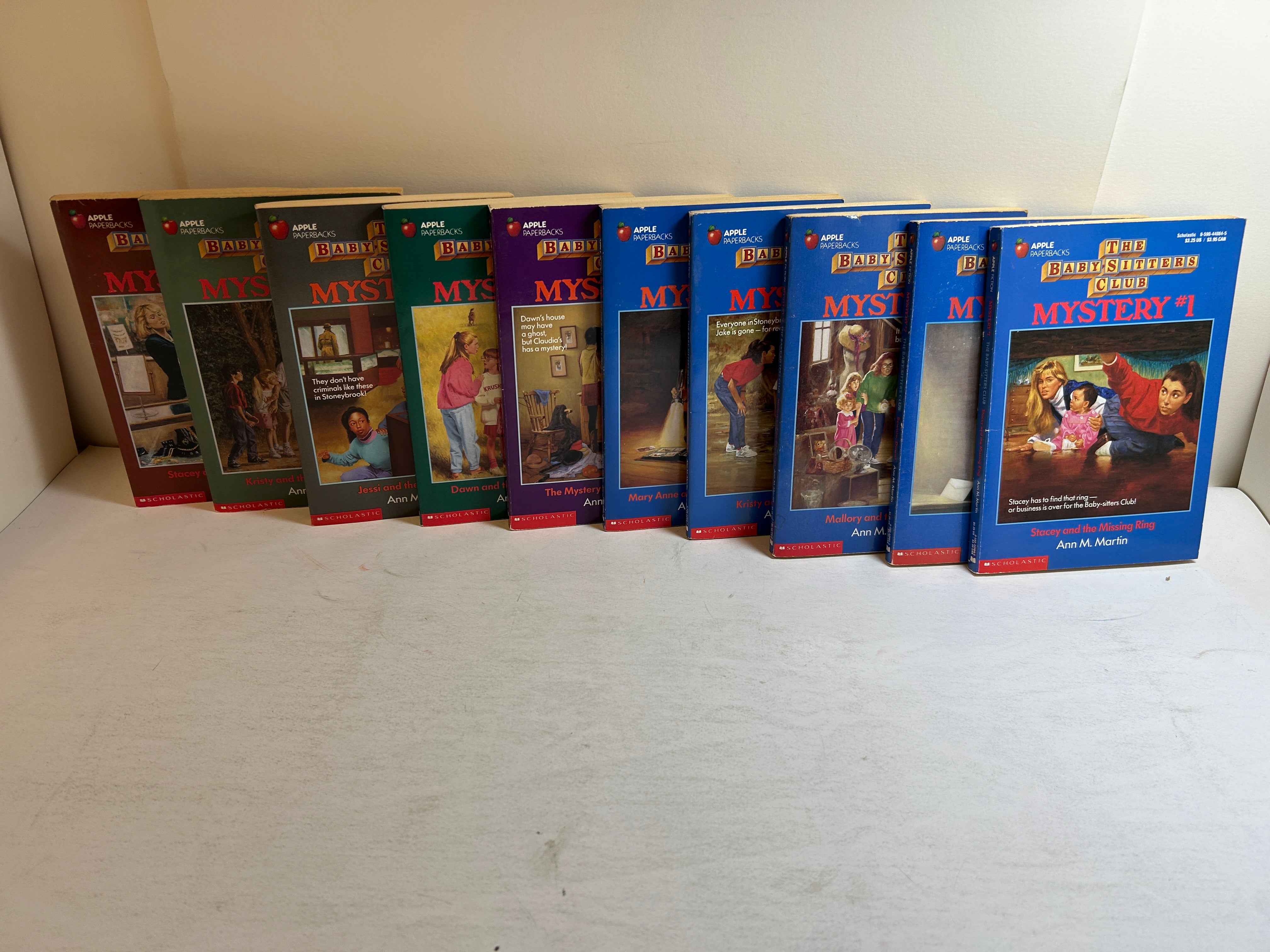 Lot of 10 The Babysitters Club Mystery Books Vintage 1988-93 SC