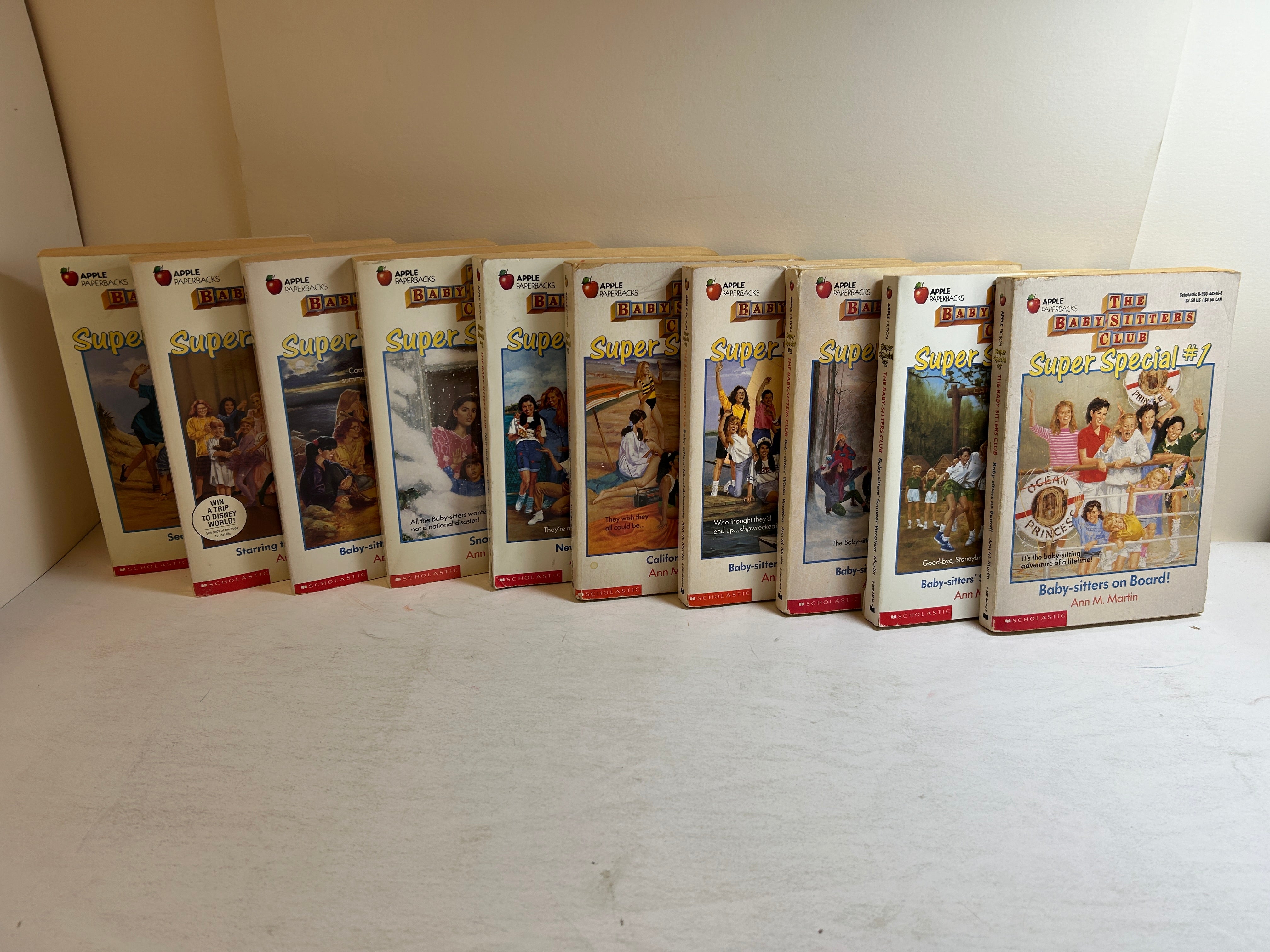 Lot of 10 The Babysitters Club Super Special #1-10 Vintage 1988-93 SC