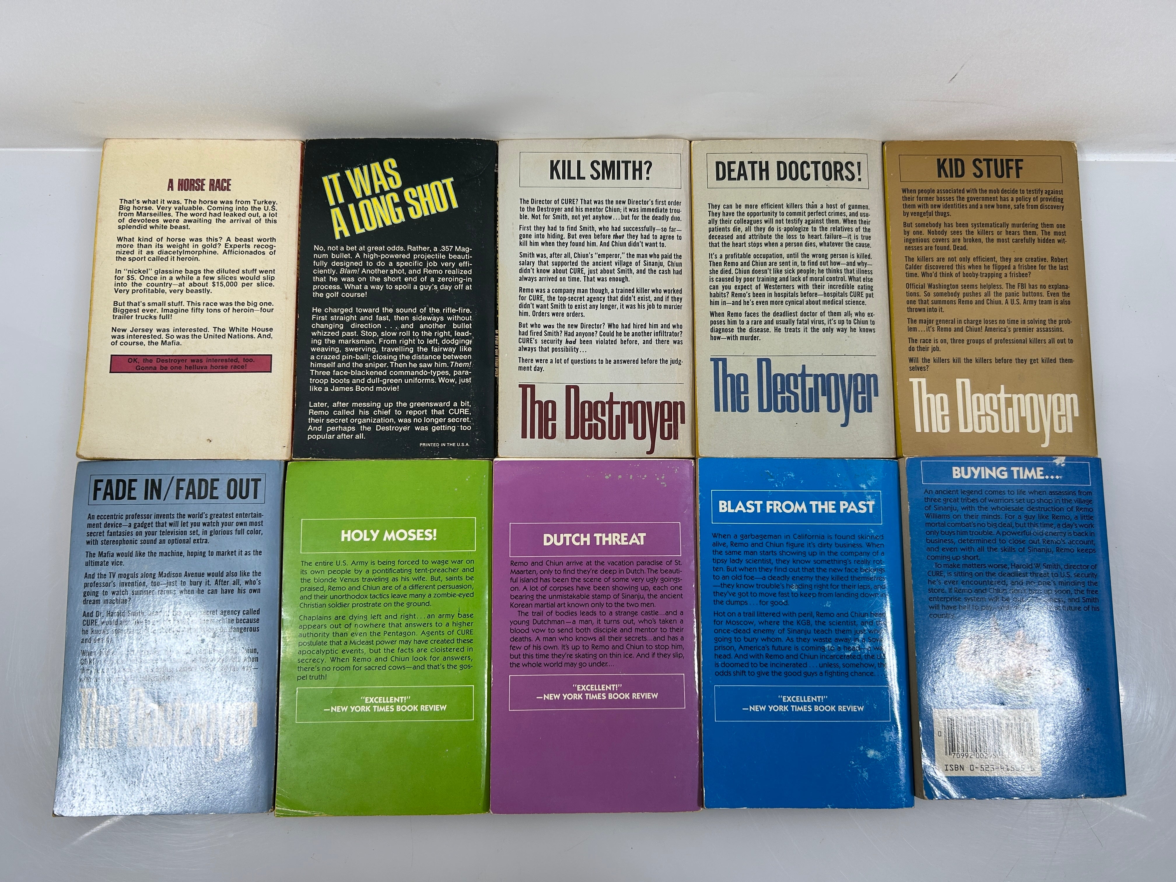 Lot of 10 The Destroyer by Murphy & Sapir 1970's Pinnacle Paperback Books