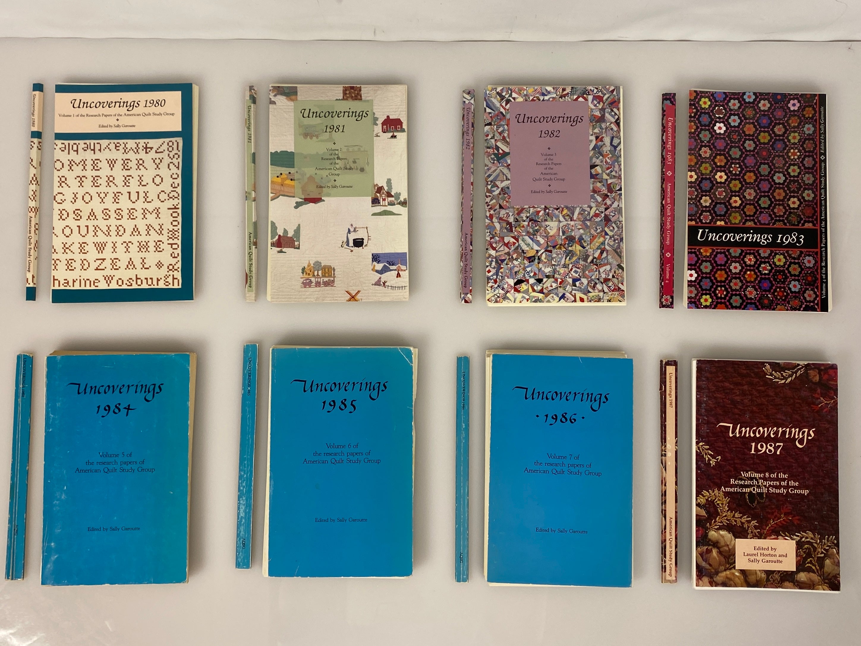 Lot of 10 Uncoverings: American Quilt Study Group (1980s) Unbound