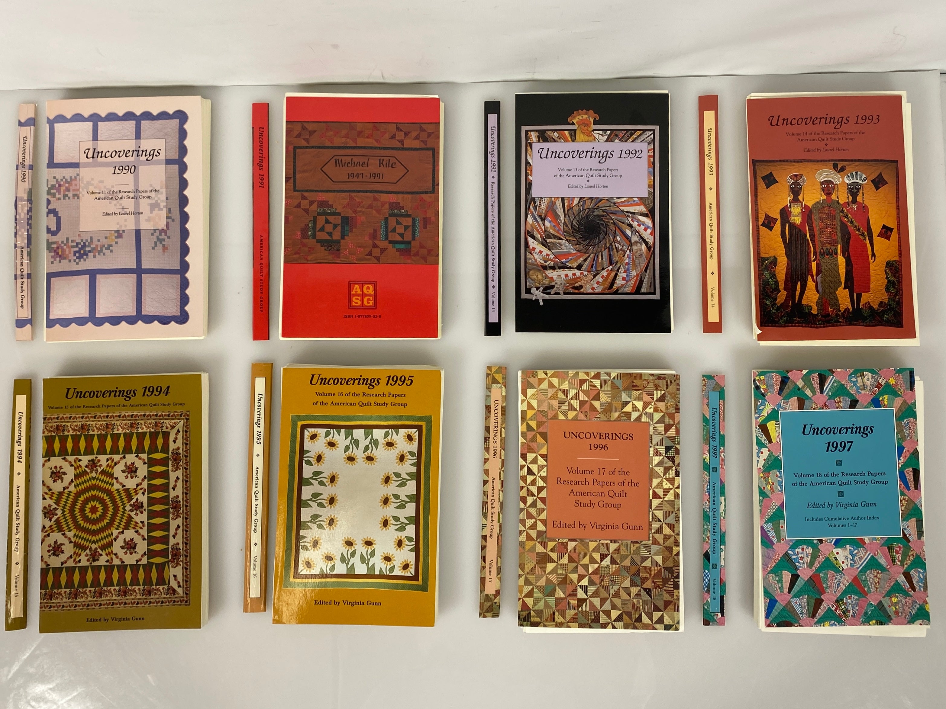 Lot of 10 Uncoverings: American Quilt Study Group (1990s) Unbound