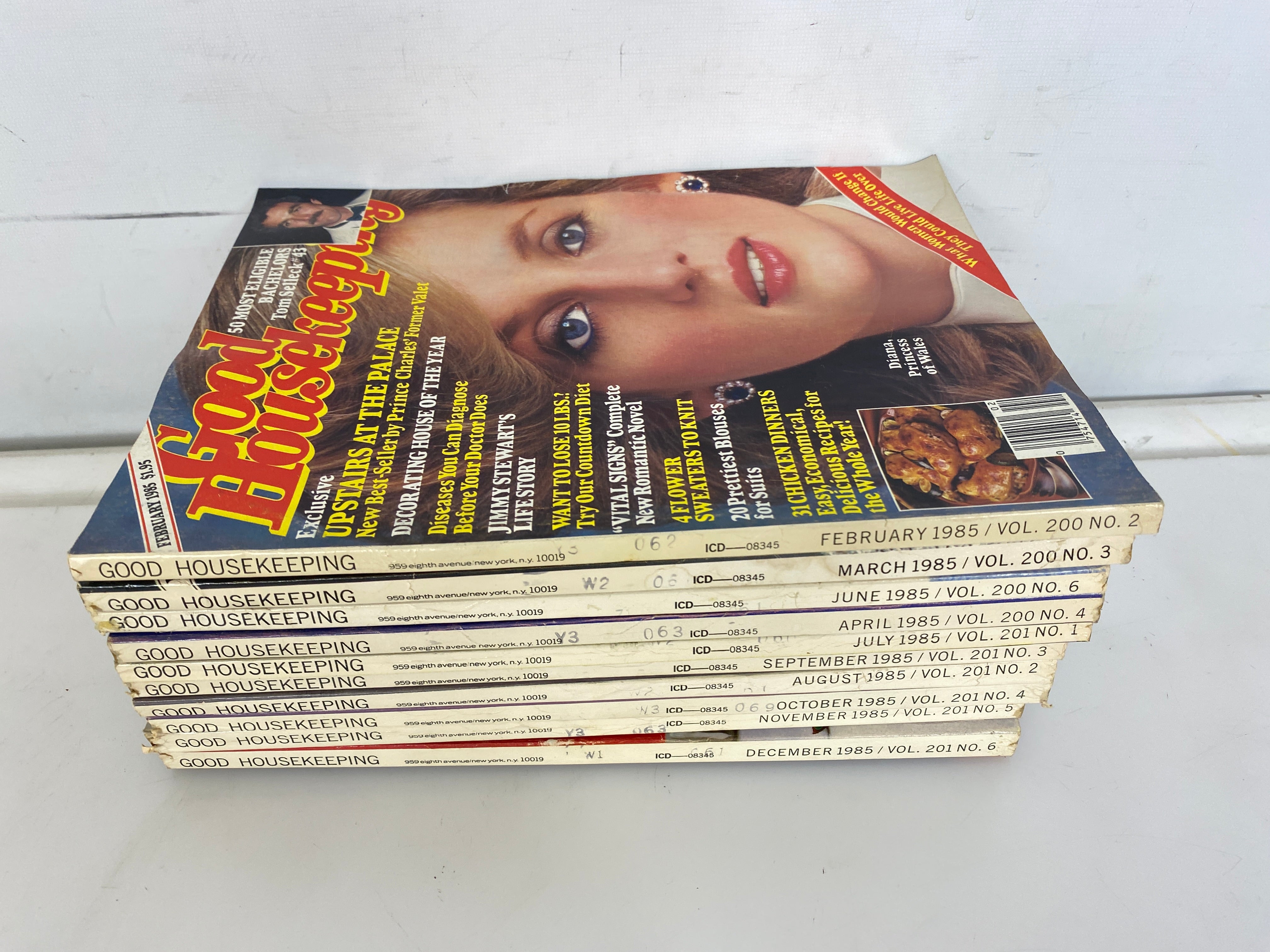 Lot of 10 Vintage Good Housekeeping Magazines 1985