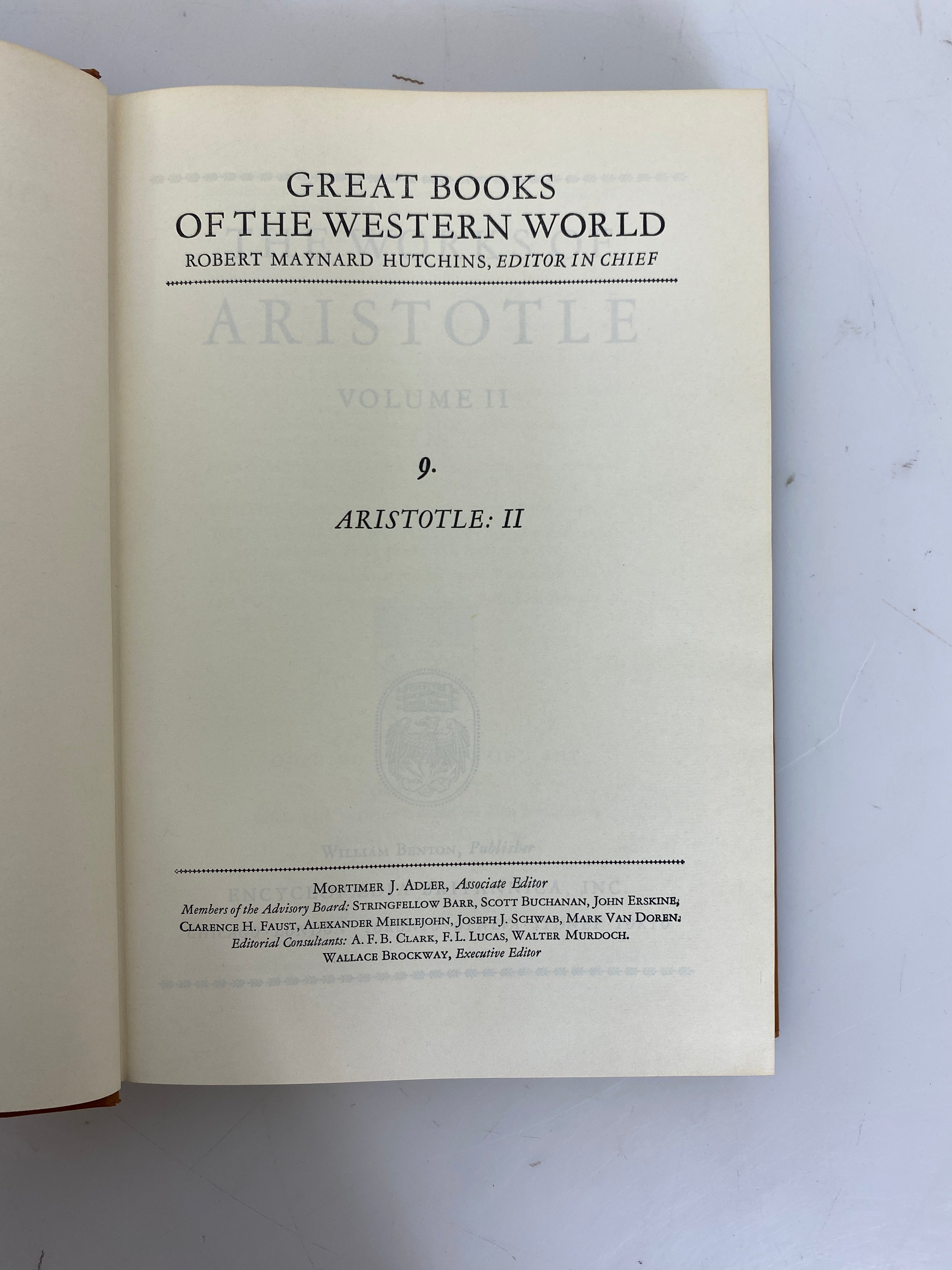 Lot of 11 Britannica Great Books of the Western World 1952 HC