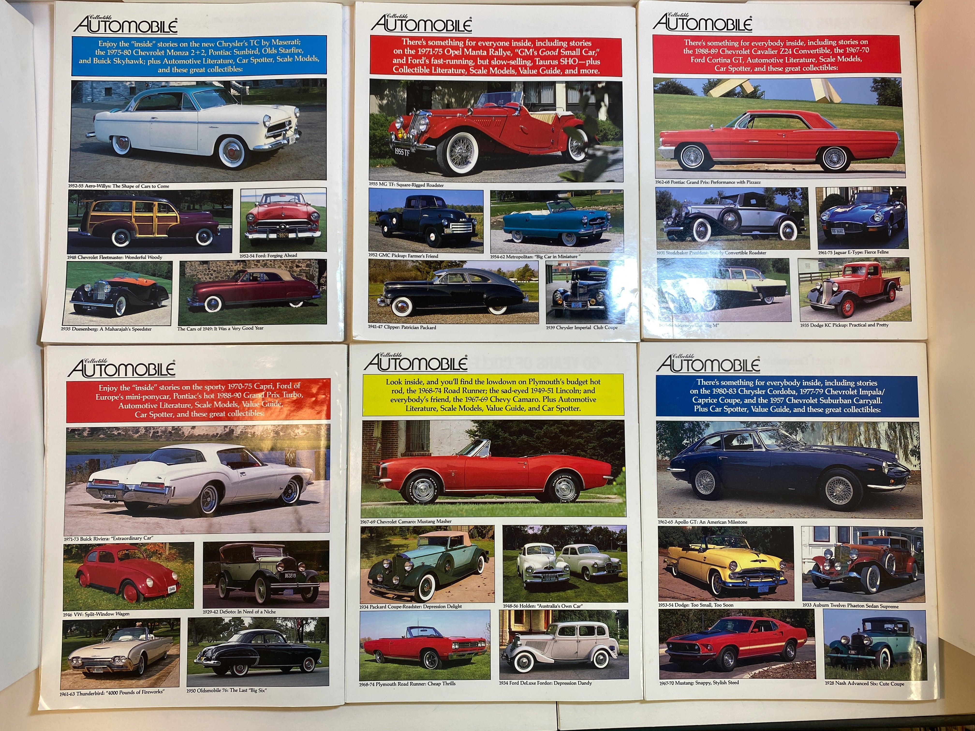 Lot of 11 Collectible Automobile Magazines 1989-1990