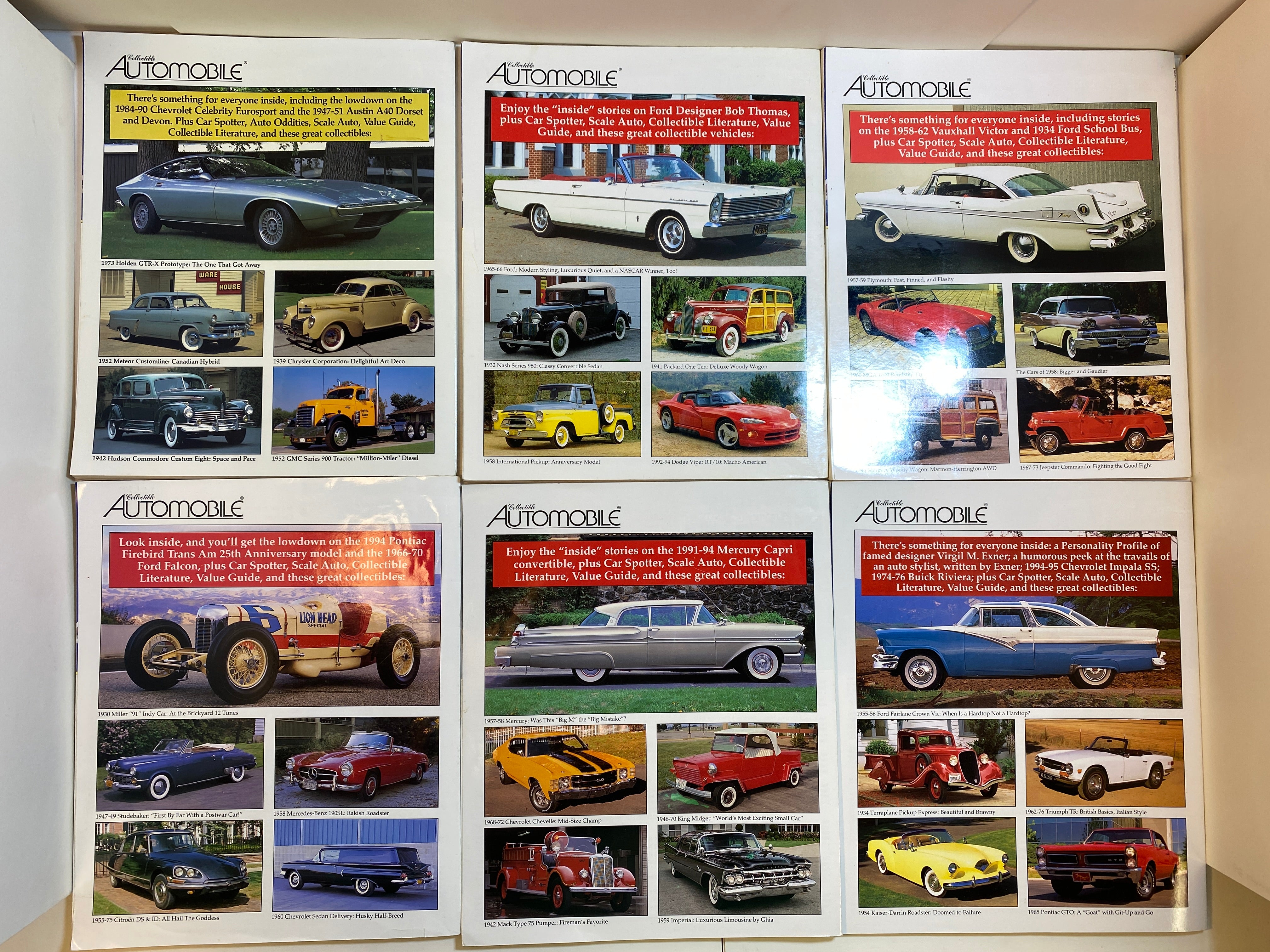 Lot of 11 Collectible Automobile Magazines 1993-1994