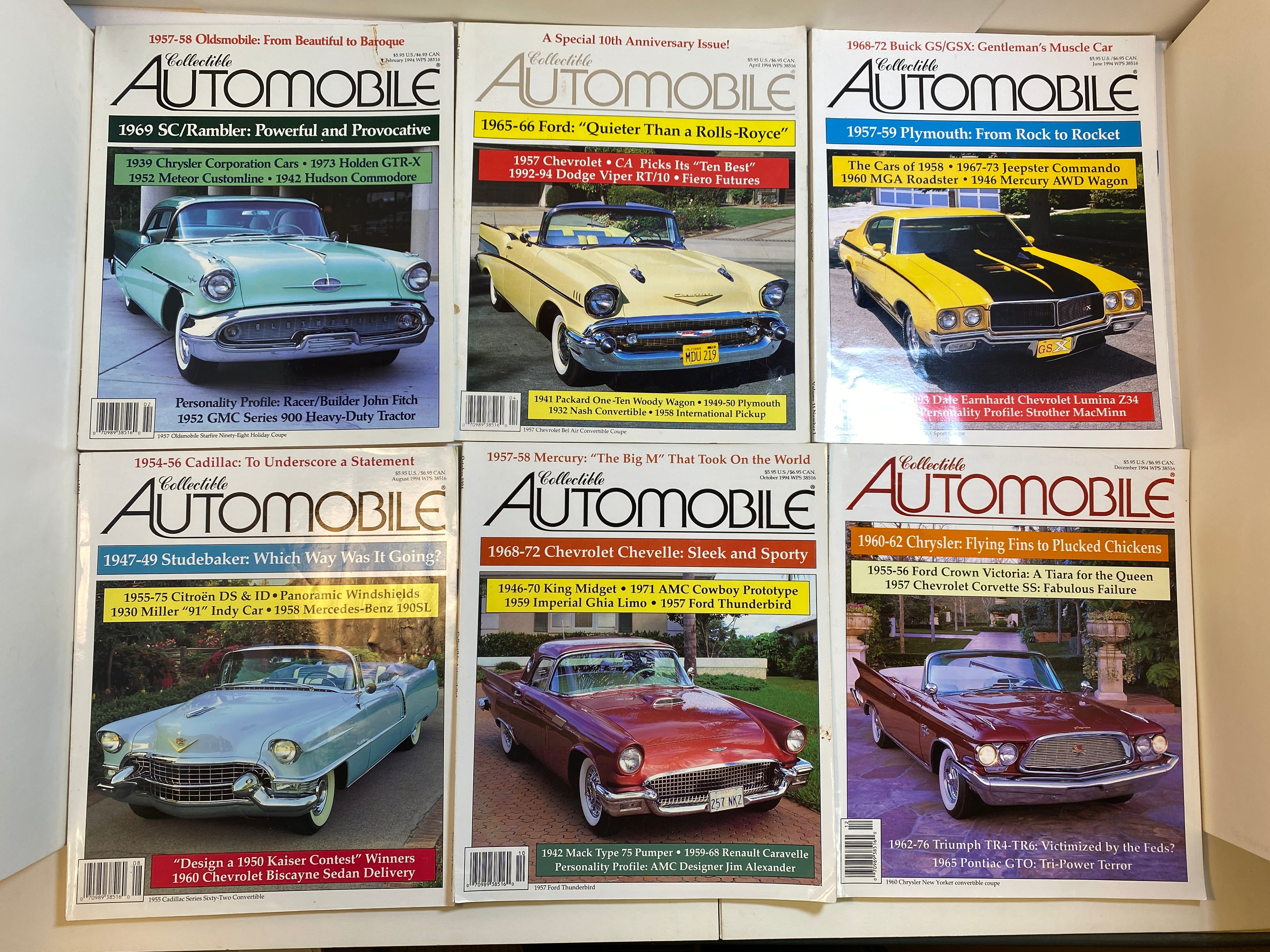 Lot of 11 Collectible Automobile Magazines 1993-1994