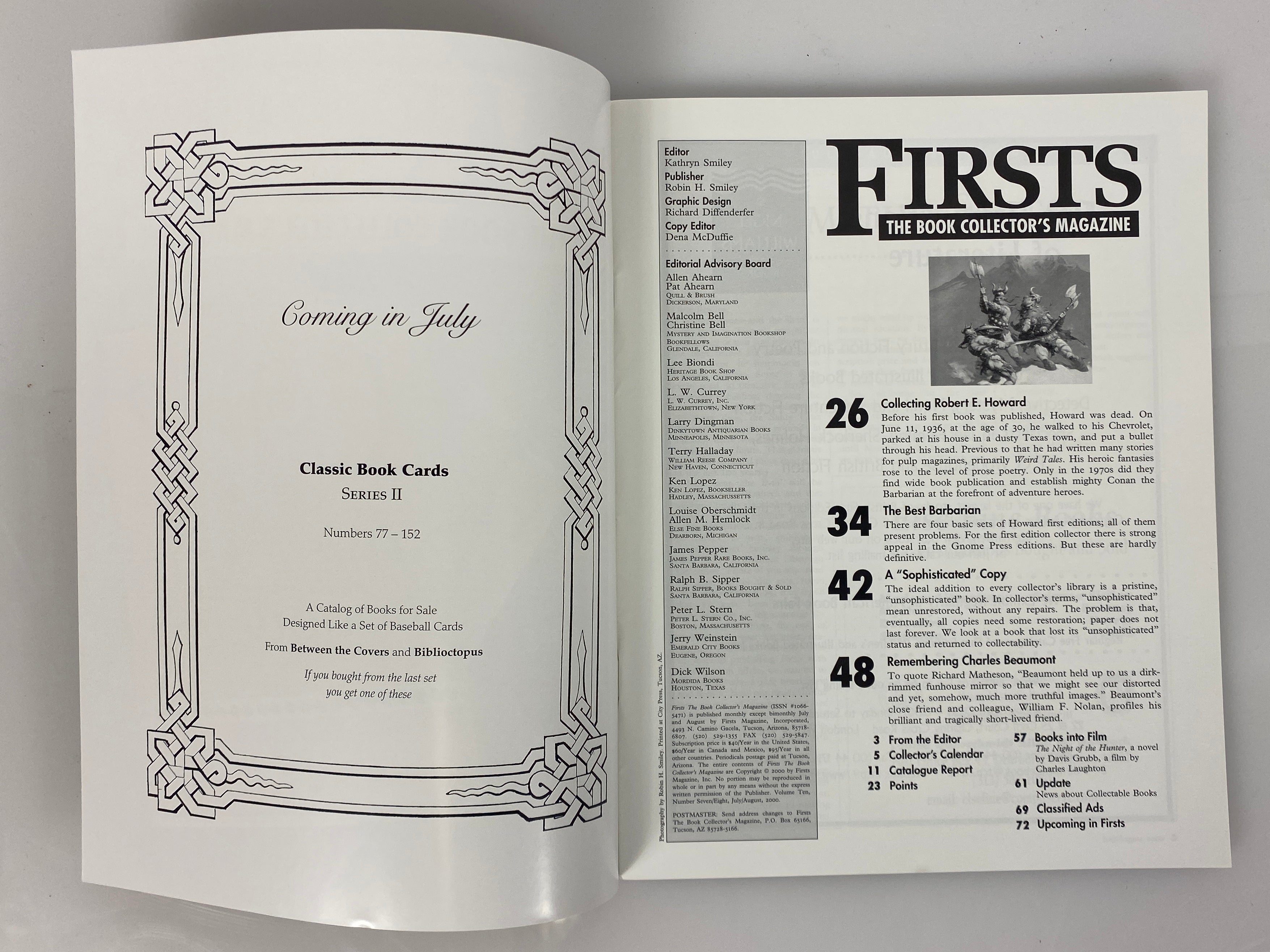 Lot of 11 Firsts Book Collector's Magazine (2000 Full Year)