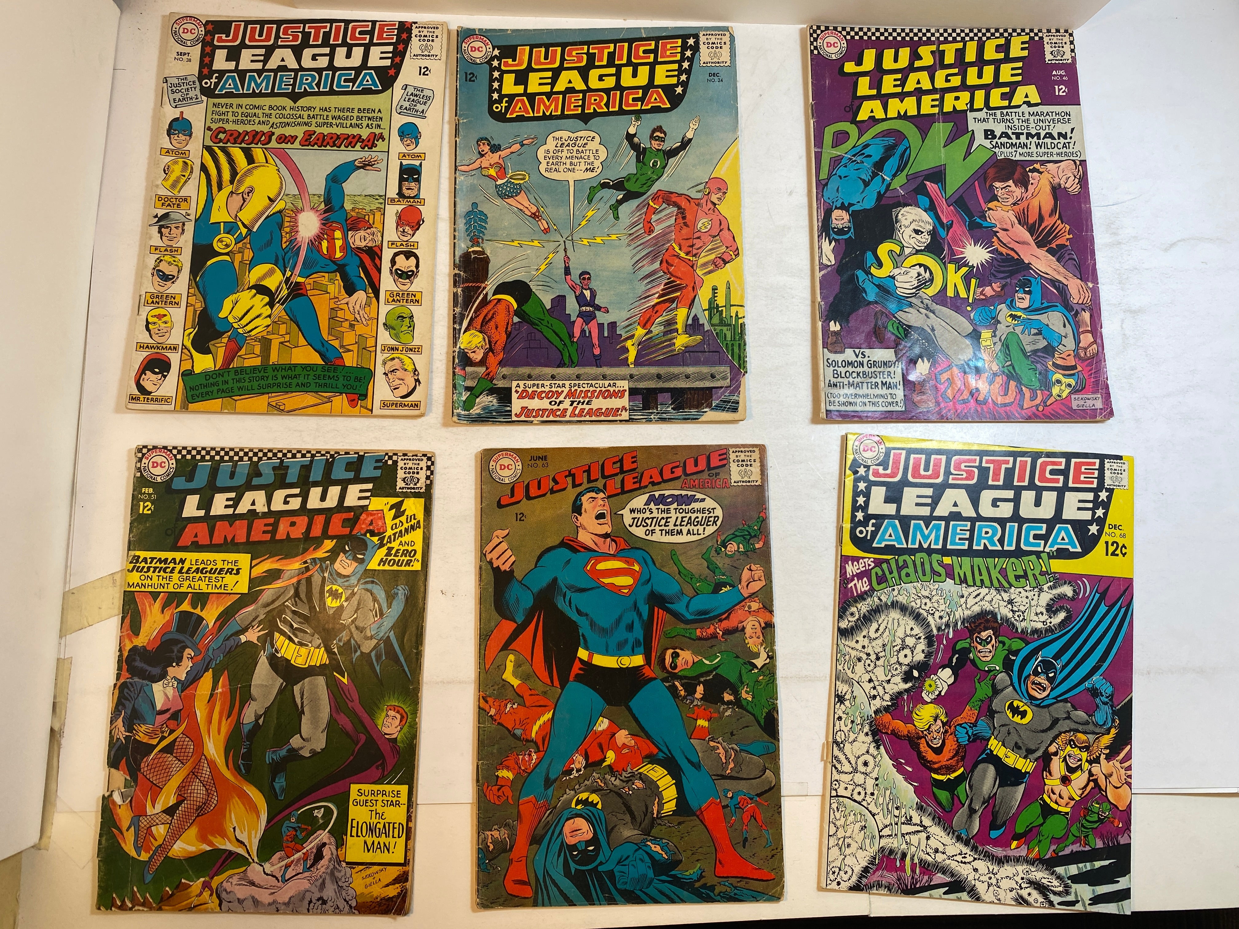 Lot of 11 Justice League of America DC Comics 13-92 1962-1971