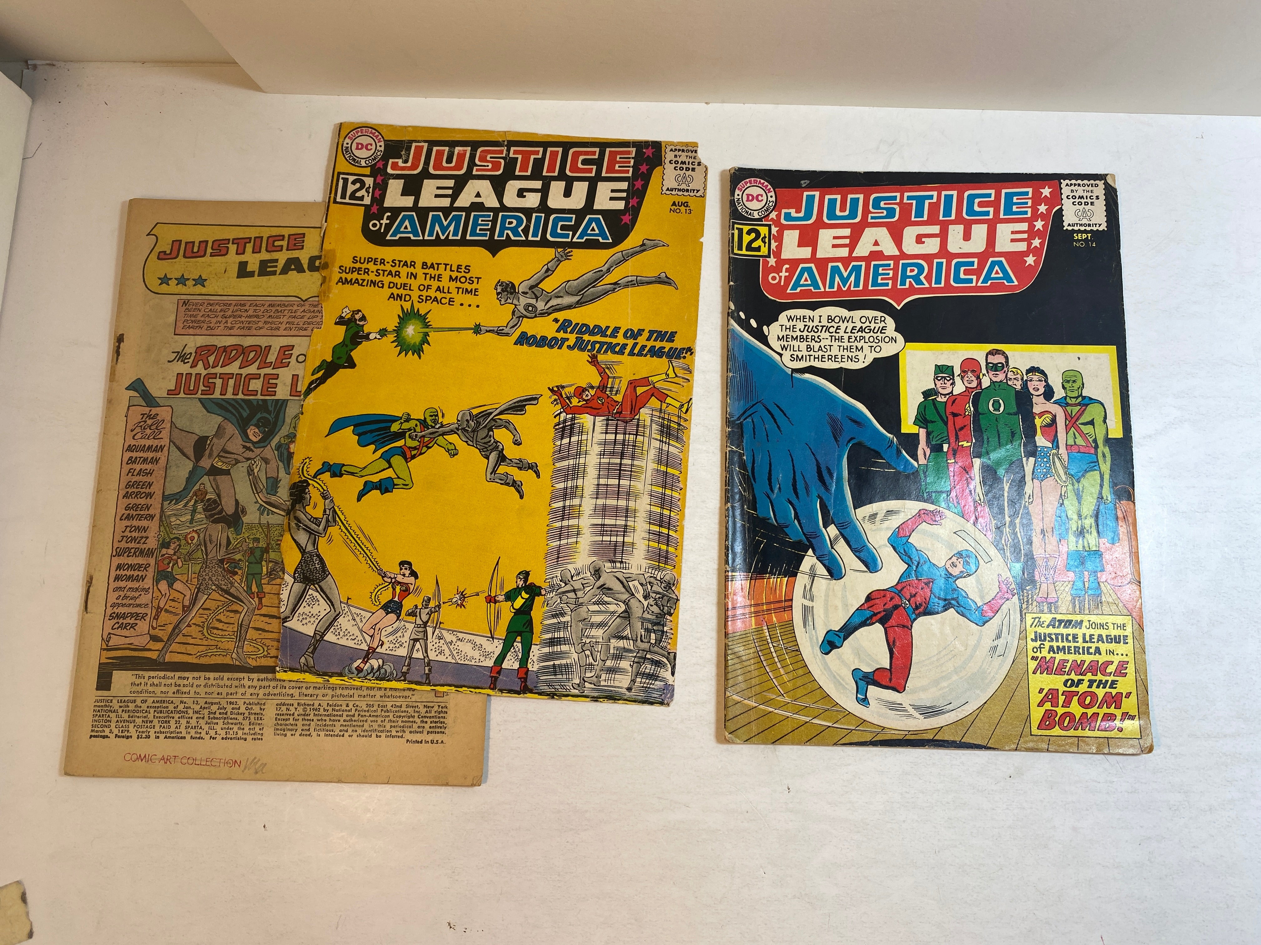 Lot of 11 Justice League of America DC Comics 13-92 1962-1971