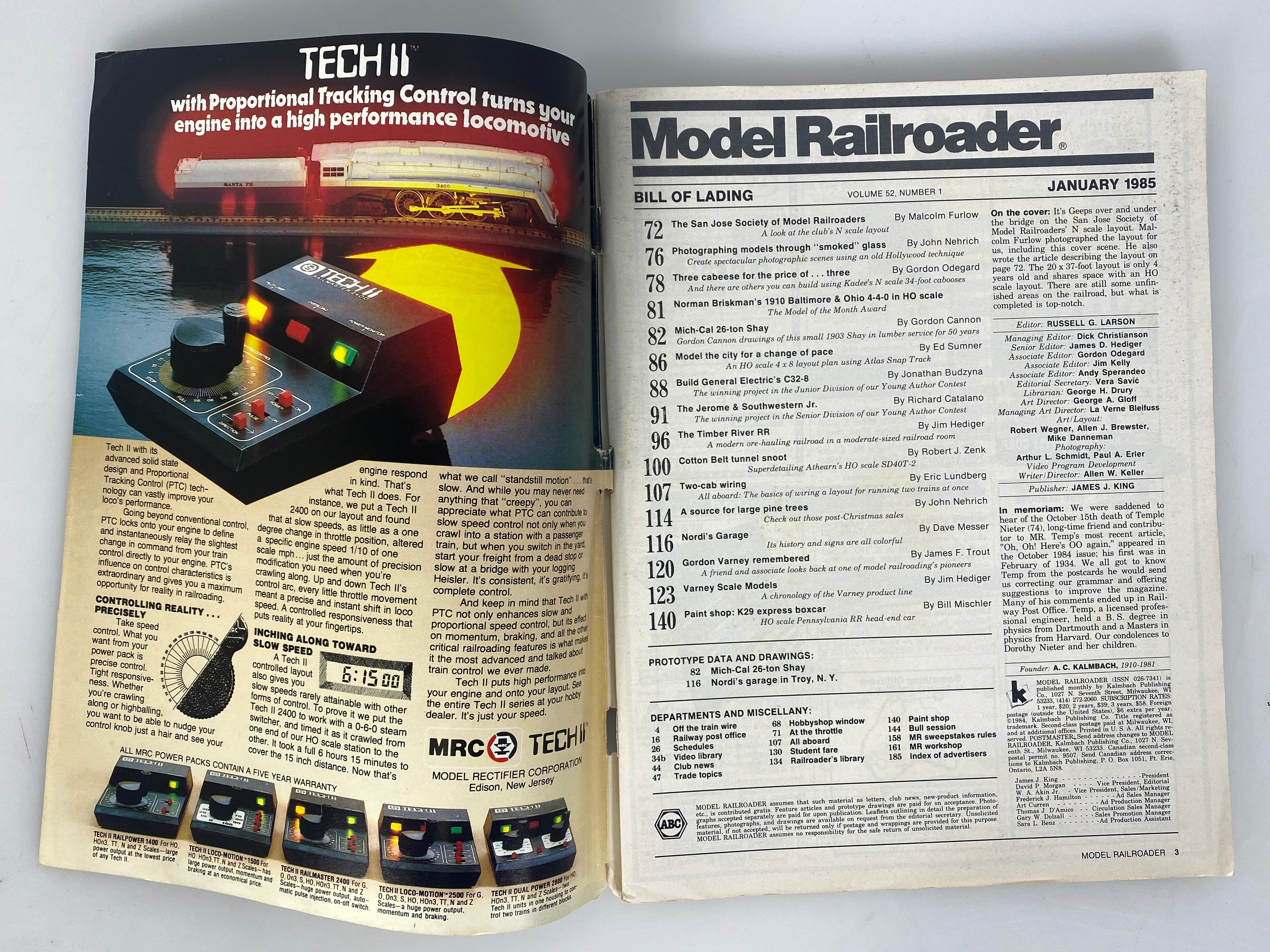 Lot of 11 Model Railroader Magazine (1985, Missing July)